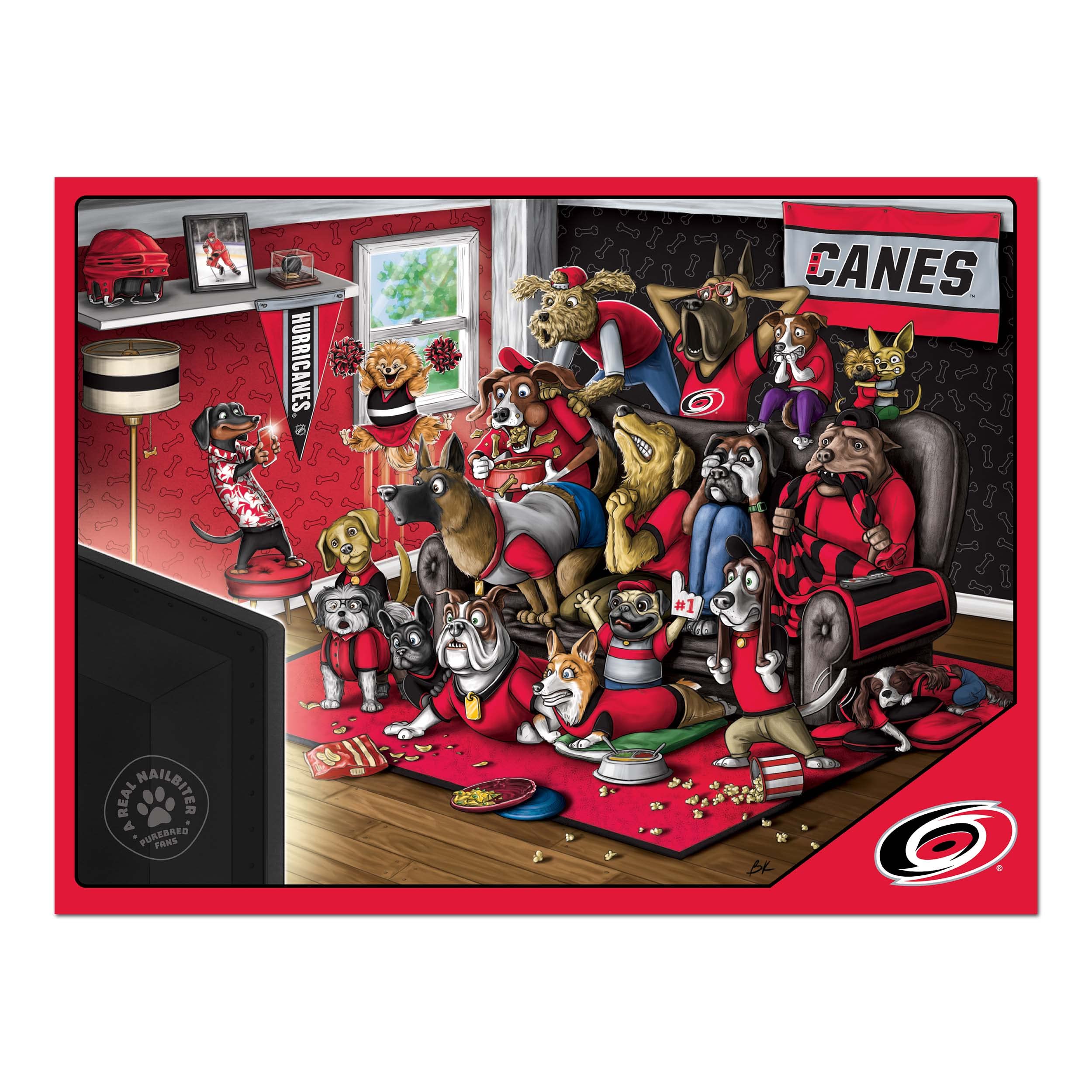 Foto 4 pulgar | Puzzle Youthefan Nhl Carolina Hurricanes Purebred Fans, 500 Unidades - Venta Internacional.