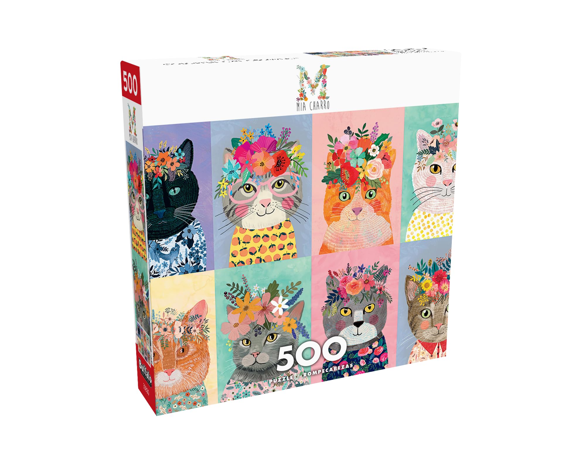 Foto 4 pulgar | Rompecabezas Buffalo Games Mia Charro Coloridas Coronas De Gatos, 500 Peniques - Venta Internacional.