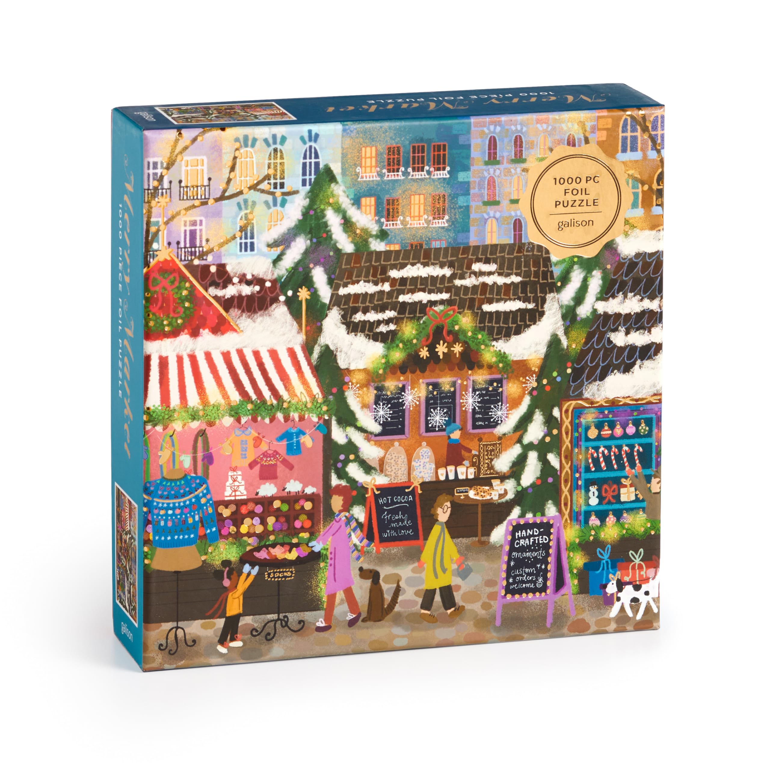 Foto 1 | Rompecabezas Galison Merry Market 1000 Piezas Foil Joy - Venta Internacional.