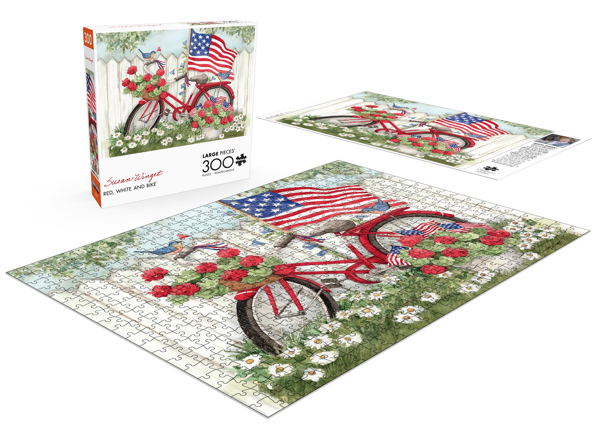 Foto 5 pulgar | Rompecabezas Buffalo Games Susan Winget Rojo, Blanco Y Bicicleta - Venta Internacional.