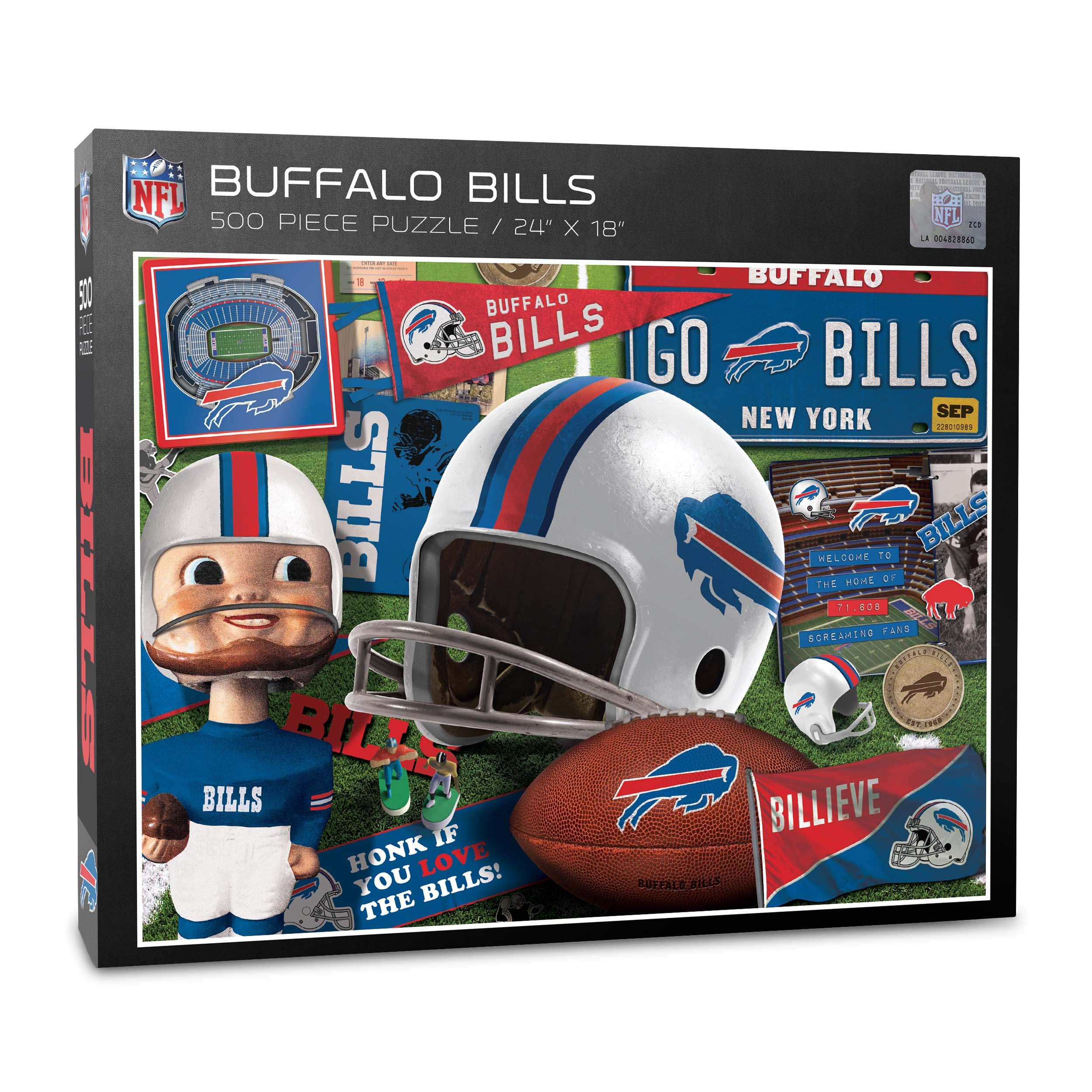 Foto 2 pulgar | Puzzle Youthefan Nfl Buffalo Bills Retro Series, 500 Piezas - Venta Internacional.