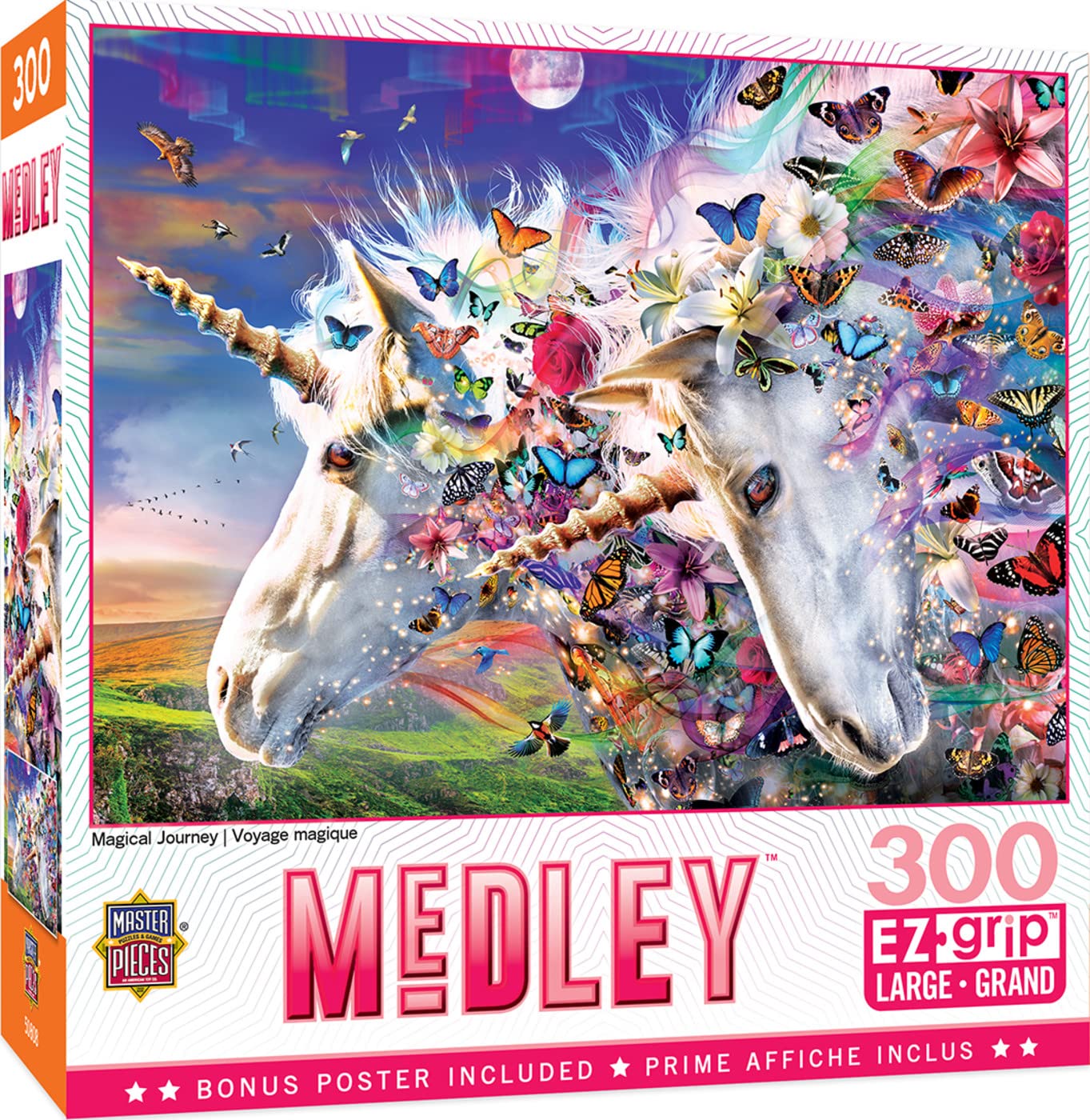 Foto 1 | Rompecabezas Masterpieces, Unicornios Y Mariposas, 300 Piezas - Venta Internacional.