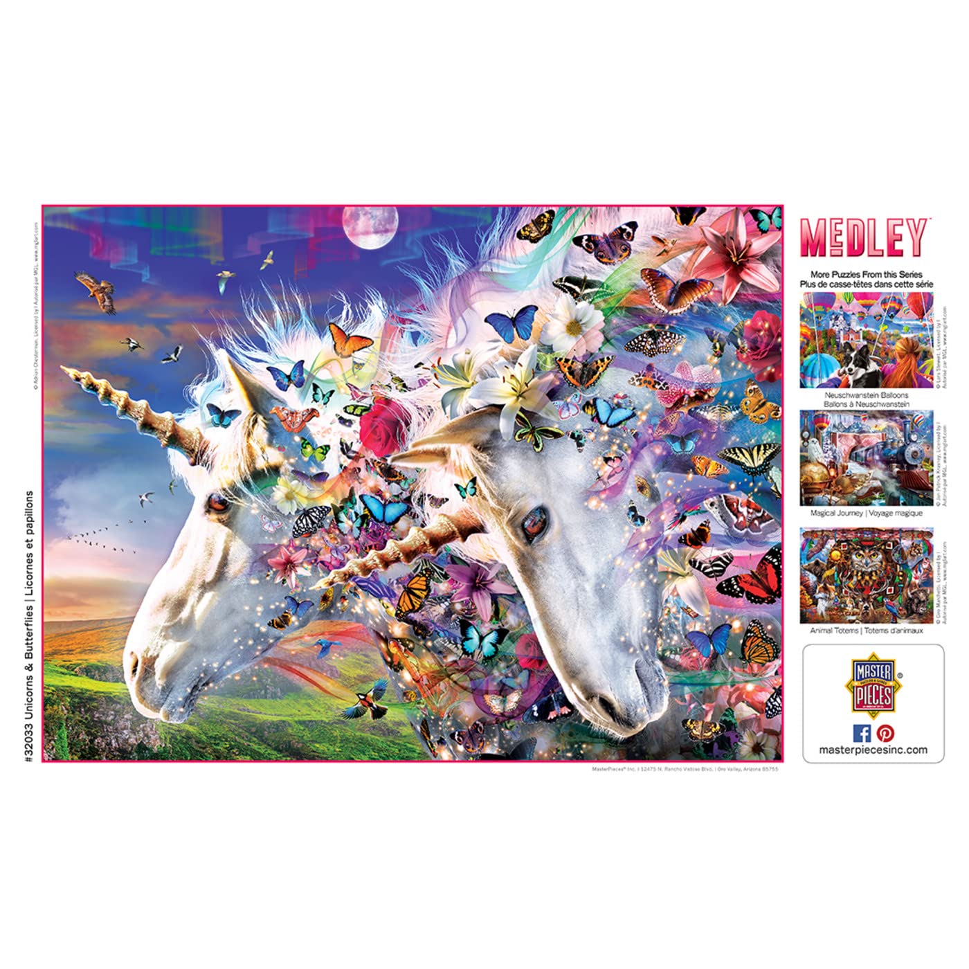 Foto 8 pulgar | Rompecabezas Masterpieces, Unicornios Y Mariposas, 300 Piezas - Venta Internacional.