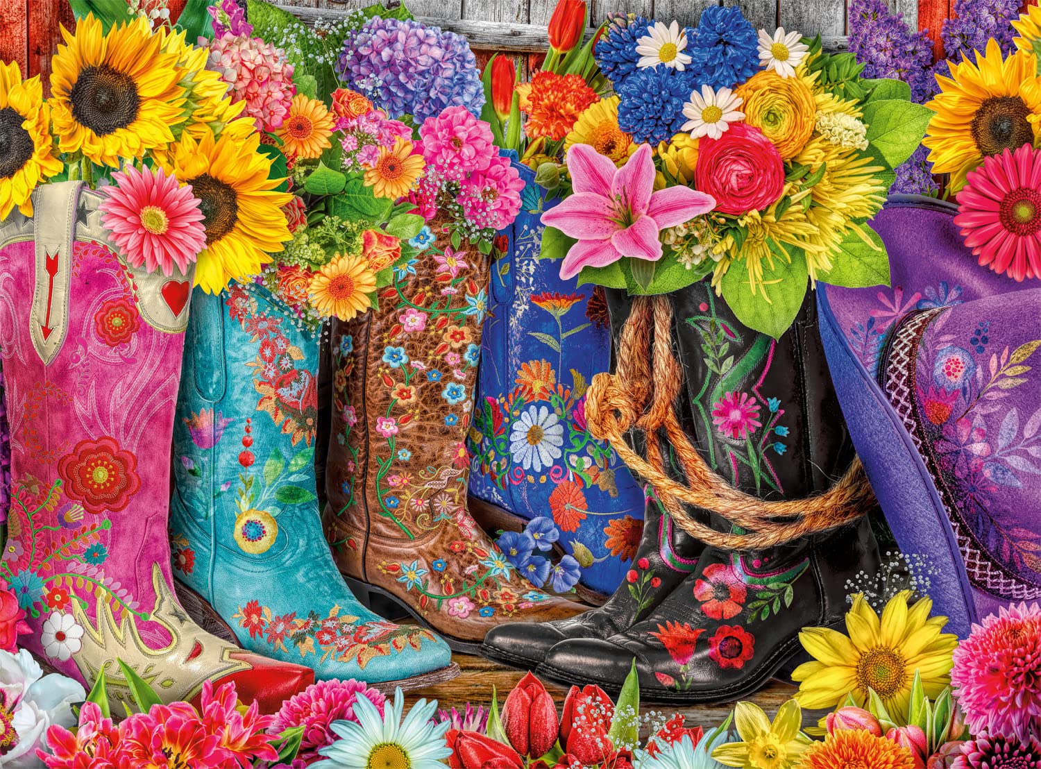 Rompecabezas Buffalo Games Cowgirl Colors 1000 Piezas - Venta Internacional.