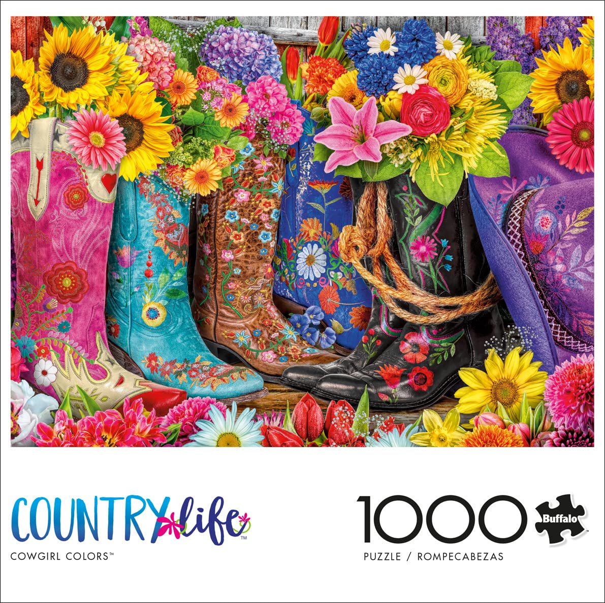 Foto 3 pulgar | Rompecabezas Buffalo Games Cowgirl Colors 1000 Piezas - Venta Internacional.