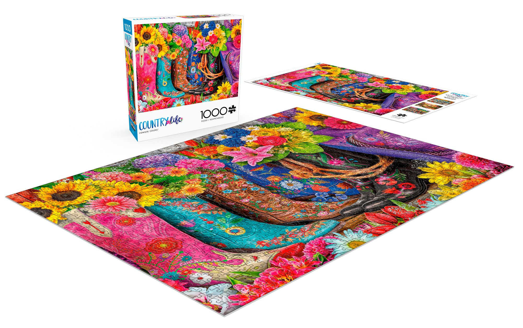 Foto 5 pulgar | Rompecabezas Buffalo Games Cowgirl Colors 1000 Piezas - Venta Internacional.