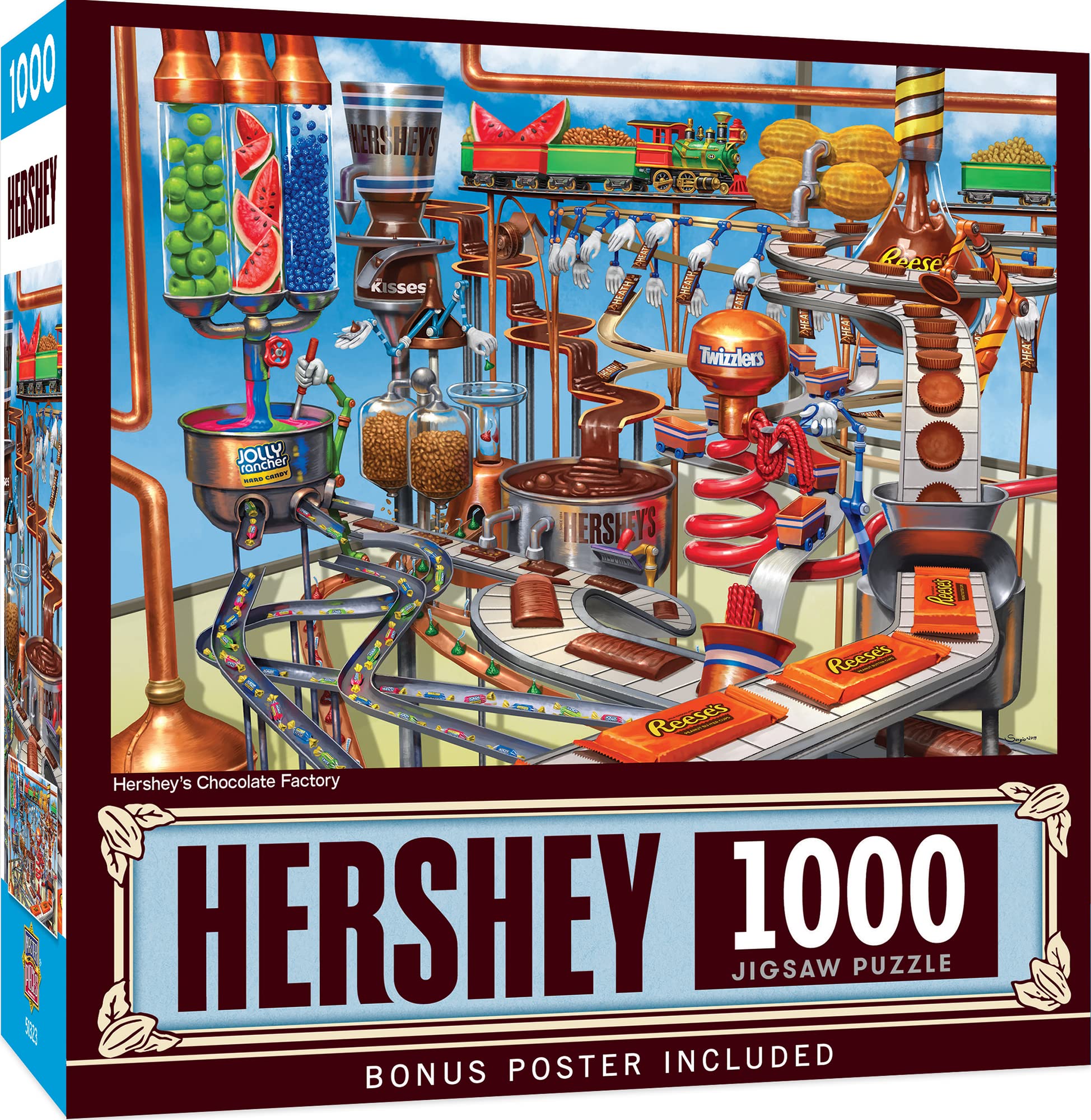 Rompecabezas Masterpieces Hershey's Chocolate Factory, 1000 Piezas - Venta Internacional.