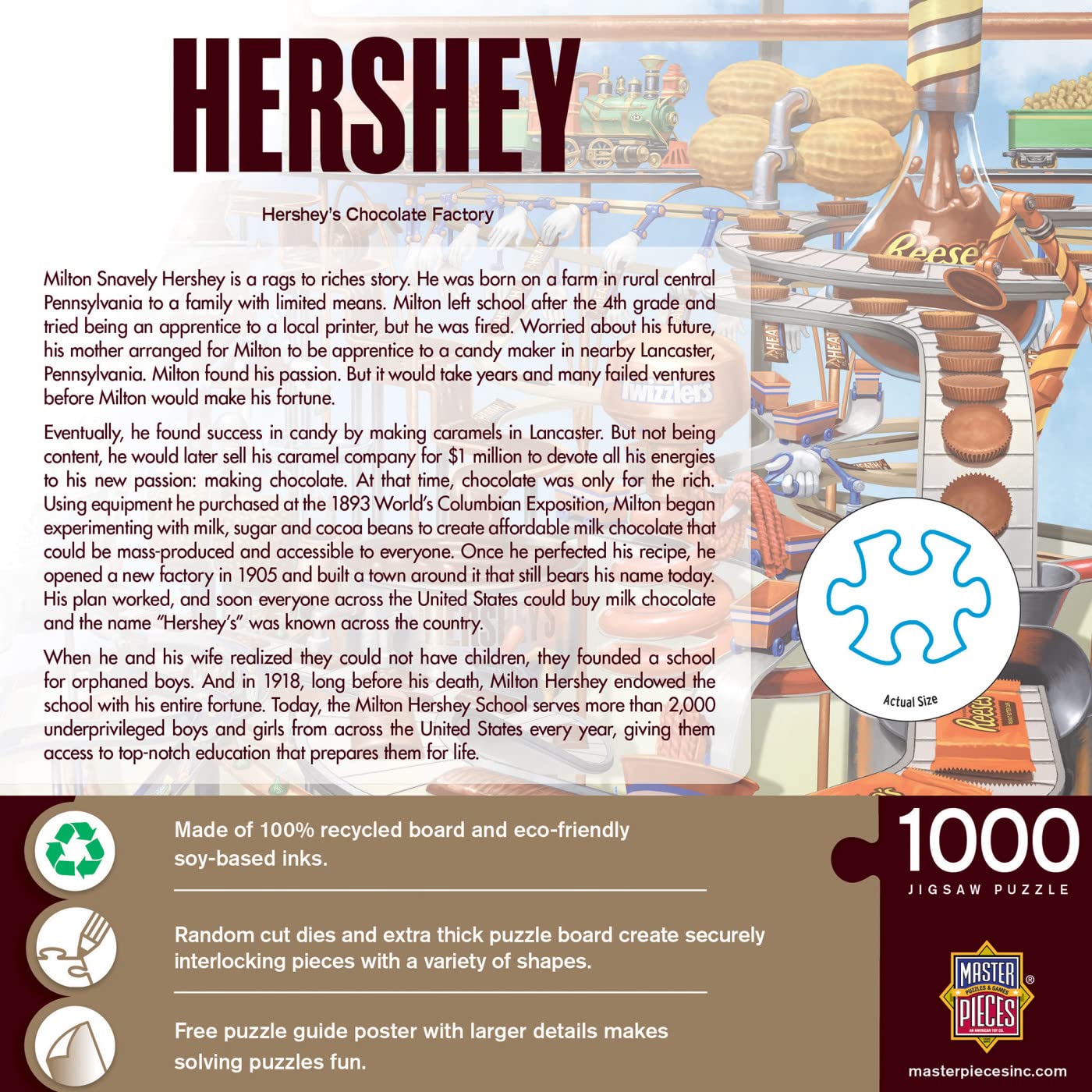 Foto 4 pulgar | Rompecabezas Masterpieces Hershey's Chocolate Factory, 1000 Piezas - Venta Internacional.