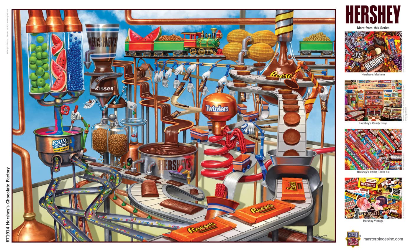 Foto 4 | Rompecabezas Masterpieces Hershey's Chocolate Factory, 1000 Piezas - Venta Internacional.
