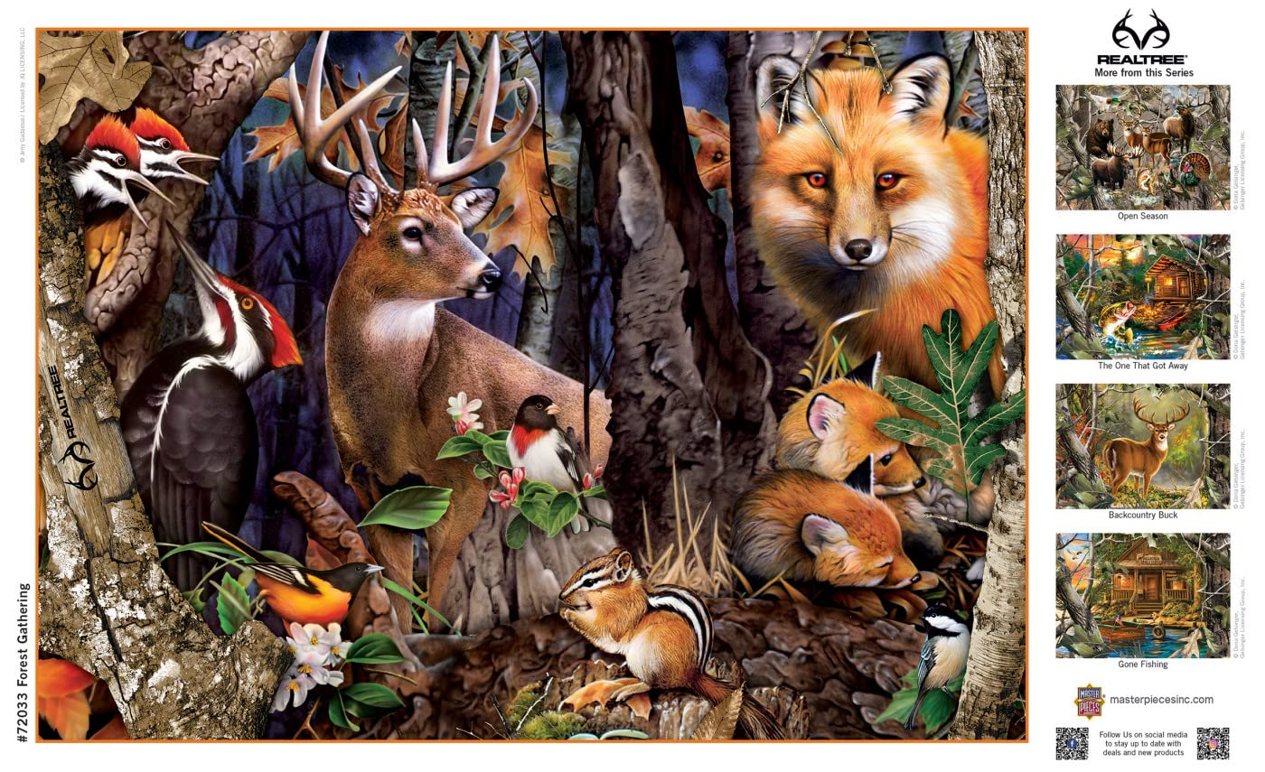 Foto 5 pulgar | Rompecabezas Masterpieces Forest Gathering 1000 Piezas - Venta Internacional.