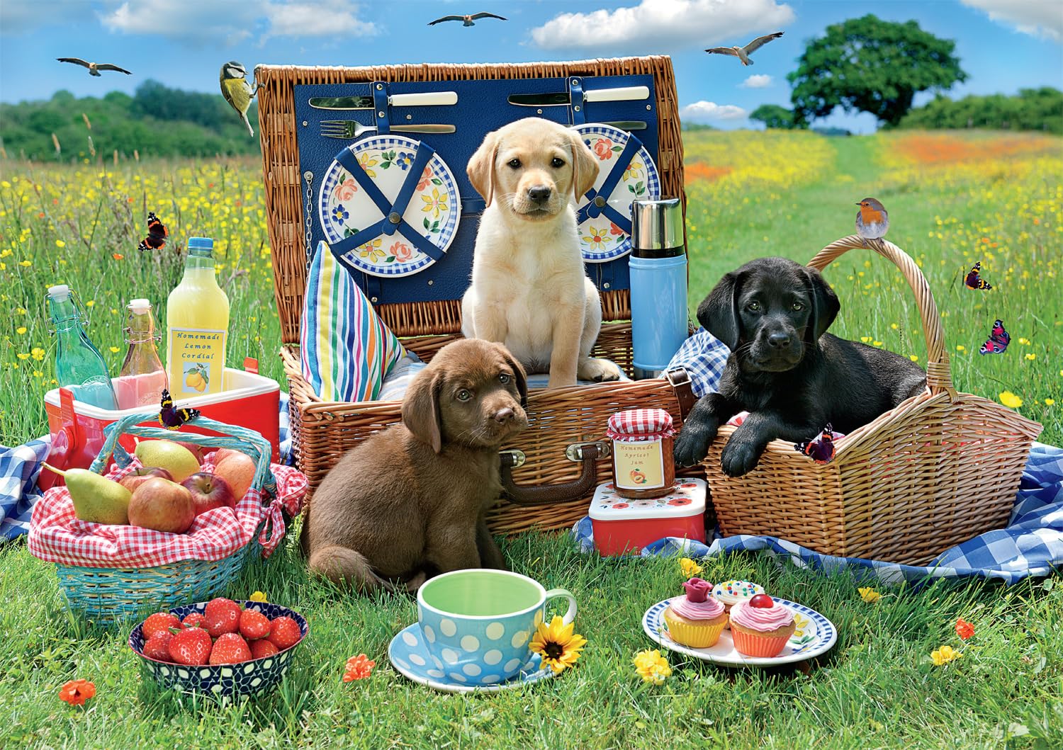 Rompecabezas Buffalo Games Adorable Animals Puppy Park, 300 Piezas - Venta Internacional.