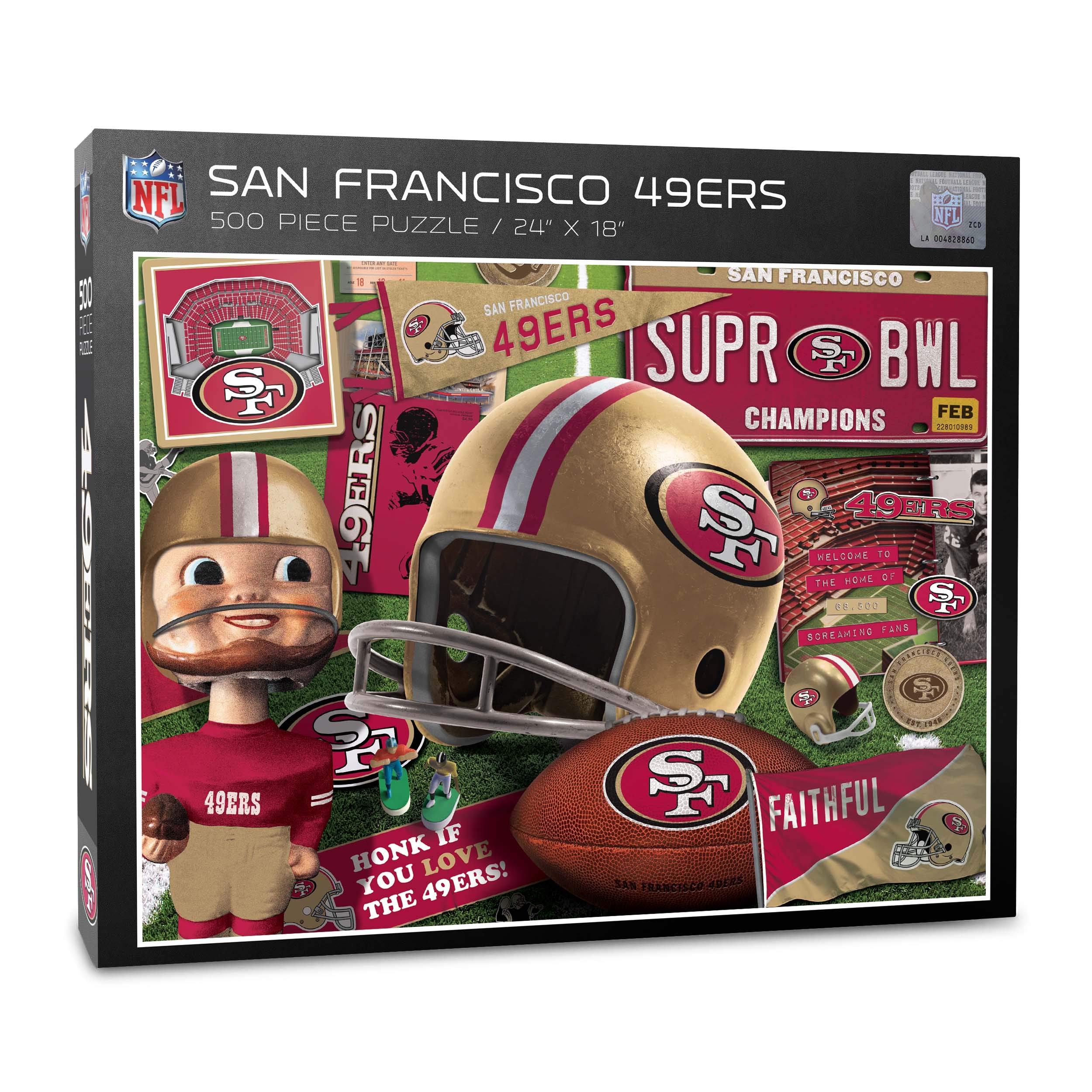 Foto 2 pulgar | Puzzle Youthefan Nfl San Francisco 49ers Retro, 500 Piezas - Venta Internacional.