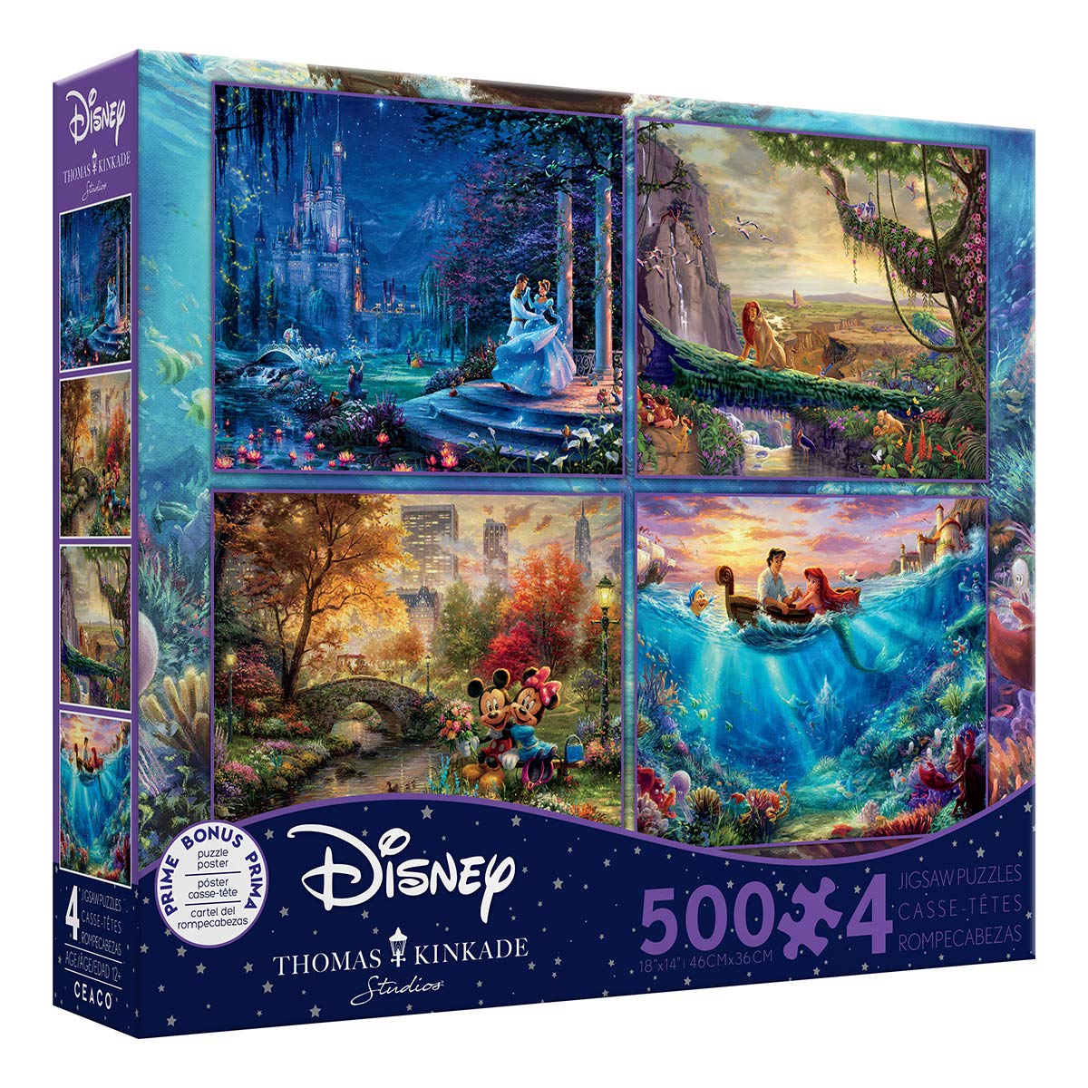 Foto 7 pulgar | Rompecabezas Ceaco 4 En 1 Thomas Kinkade Disney 500 Piezas - Venta Internacional.