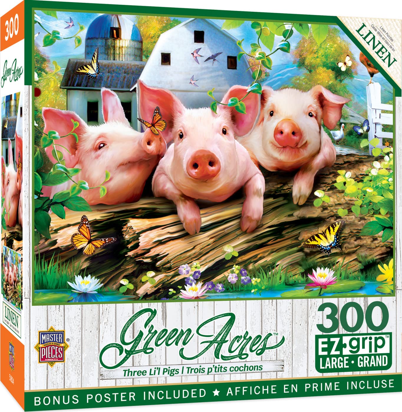 Rompecabezas Masterpieces Three Lil' Pigs 300 Piezas - Venta Internacional.