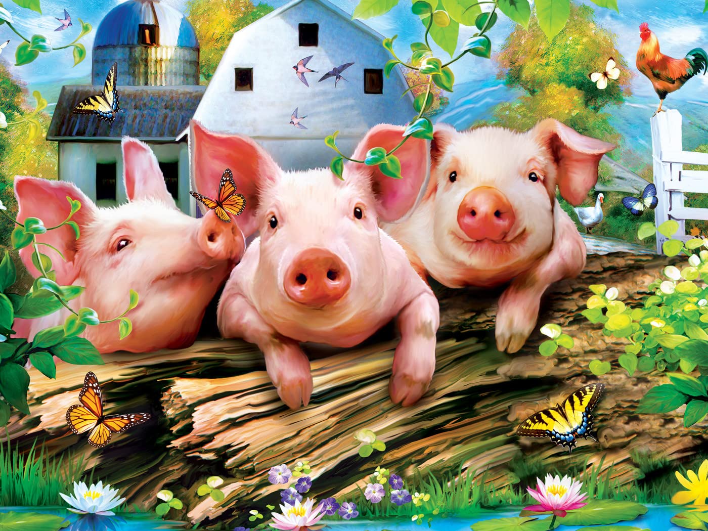 Foto 3 pulgar | Rompecabezas Masterpieces Three Lil' Pigs 300 Piezas - Venta Internacional.