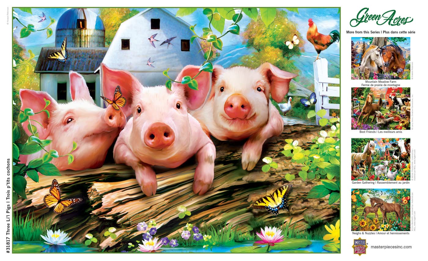 Foto 8 pulgar | Rompecabezas Masterpieces Three Lil' Pigs 300 Piezas - Venta Internacional.