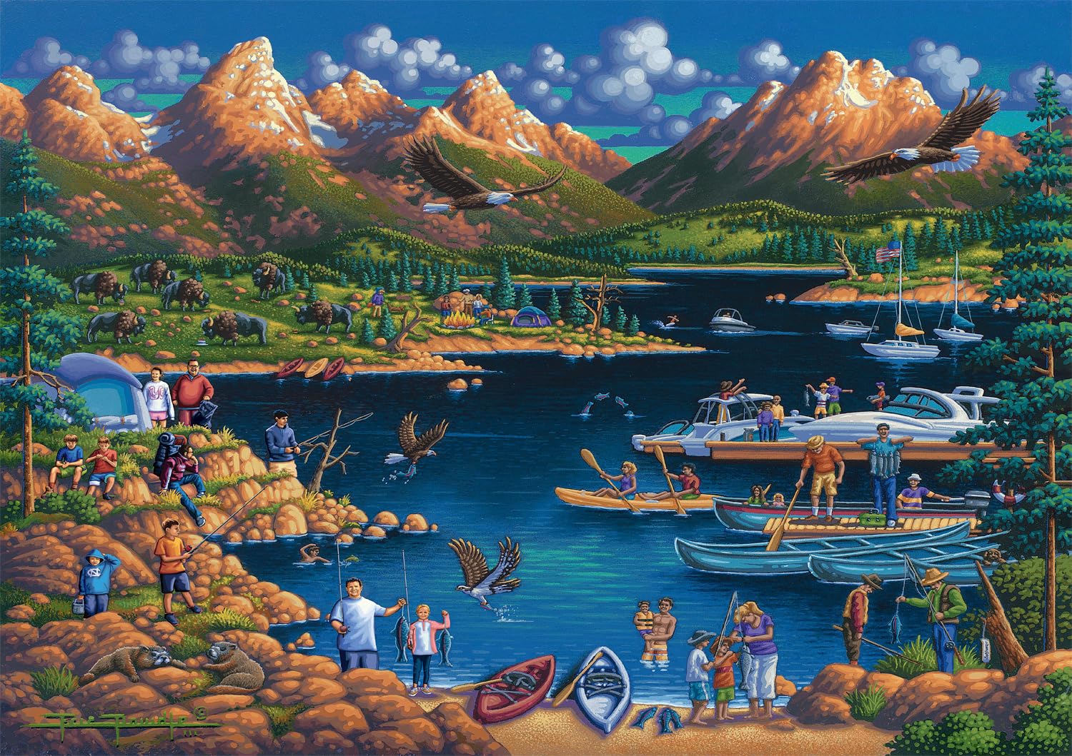 Rompecabezas Buffalo Games Eric Dowdle Grand Teton 300 Piezas - Venta Internacional.