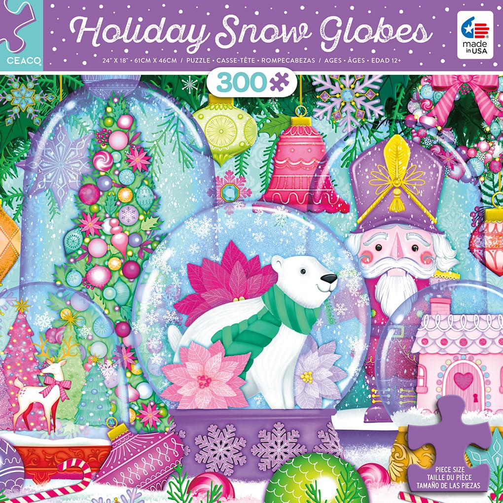 Foto 3 pulgar | Rompecabezas Ceaco Holiday Snow Globes 300 Piezas - Venta Internacional.