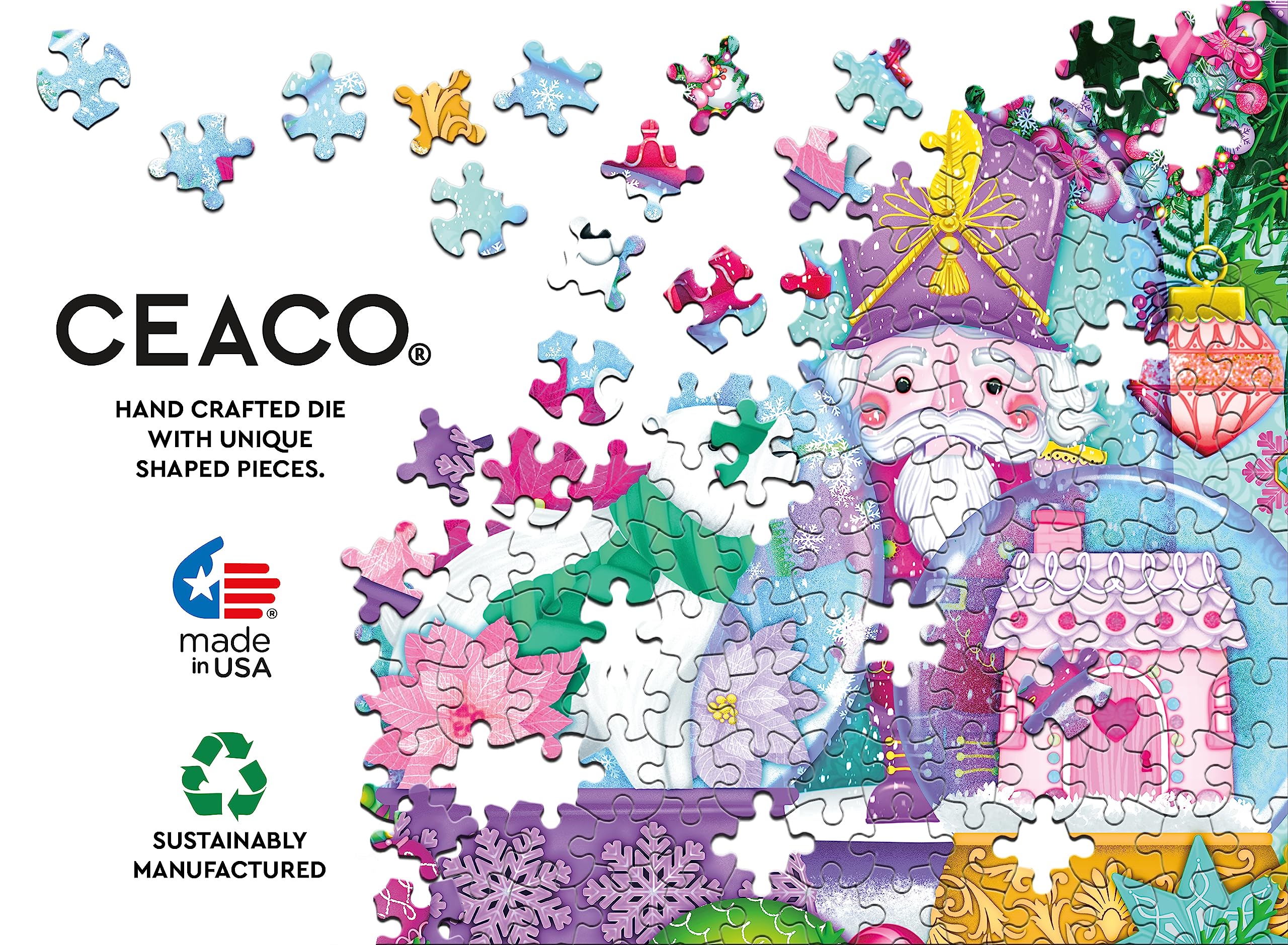 Foto 6 pulgar | Rompecabezas Ceaco Holiday Snow Globes 300 Piezas - Venta Internacional.