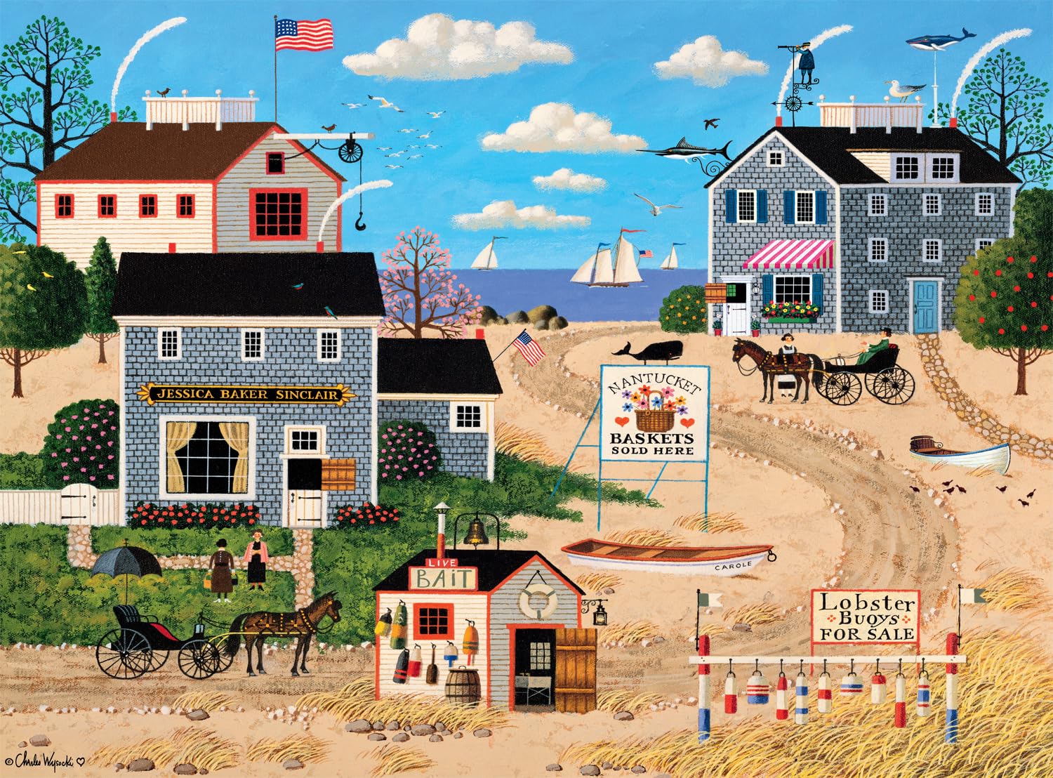 Foto 2 pulgar | Rompecabezas Buffalo Games Charles Wysocki Nantucket Breeze - Venta Internacional.