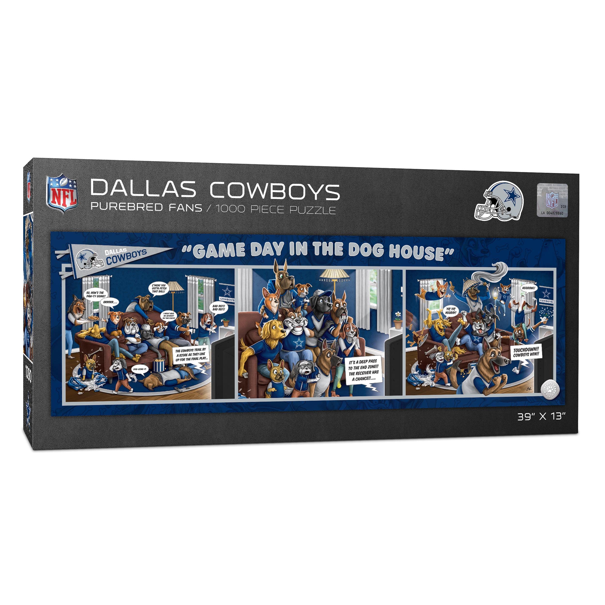 Foto 2 pulgar | Puzzle Youthefan Nfl Dallas Cowboys Game Day En The Dog House - Venta Internacional.