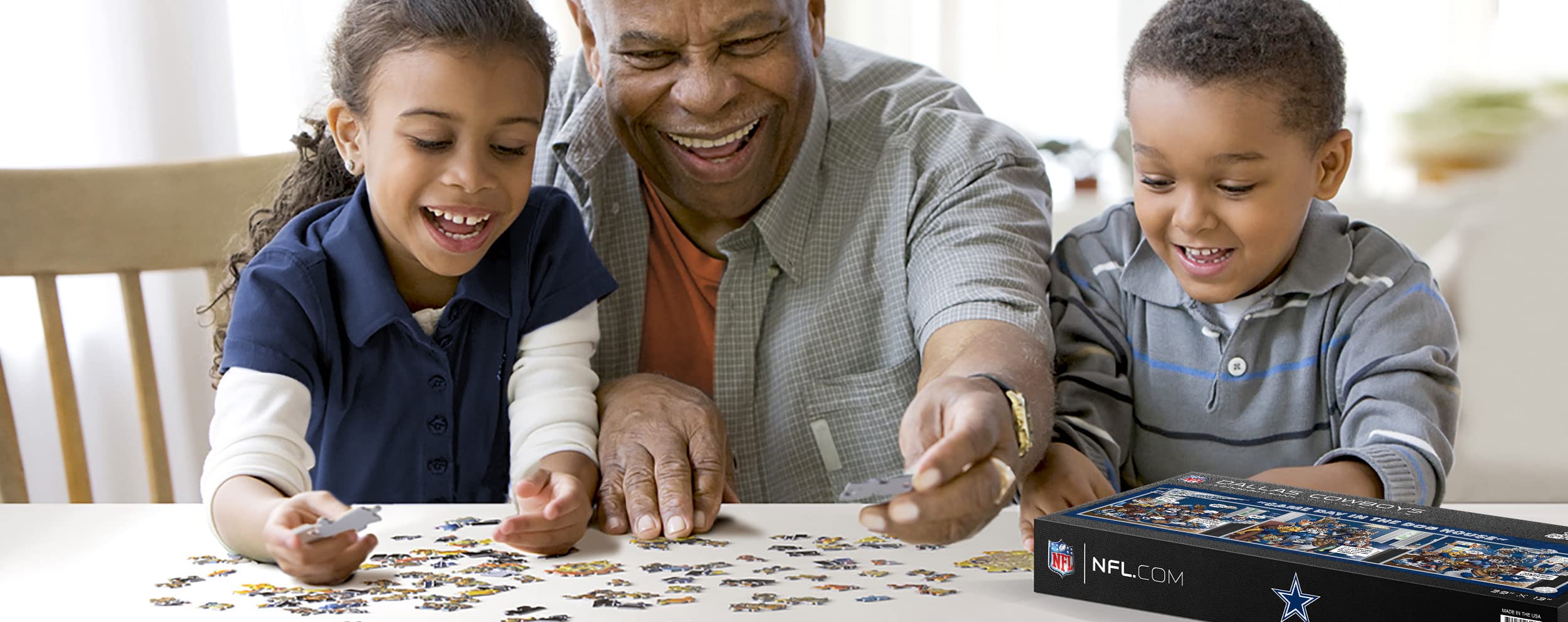 Foto 3 pulgar | Puzzle Youthefan Nfl Dallas Cowboys Game Day En The Dog House - Venta Internacional.