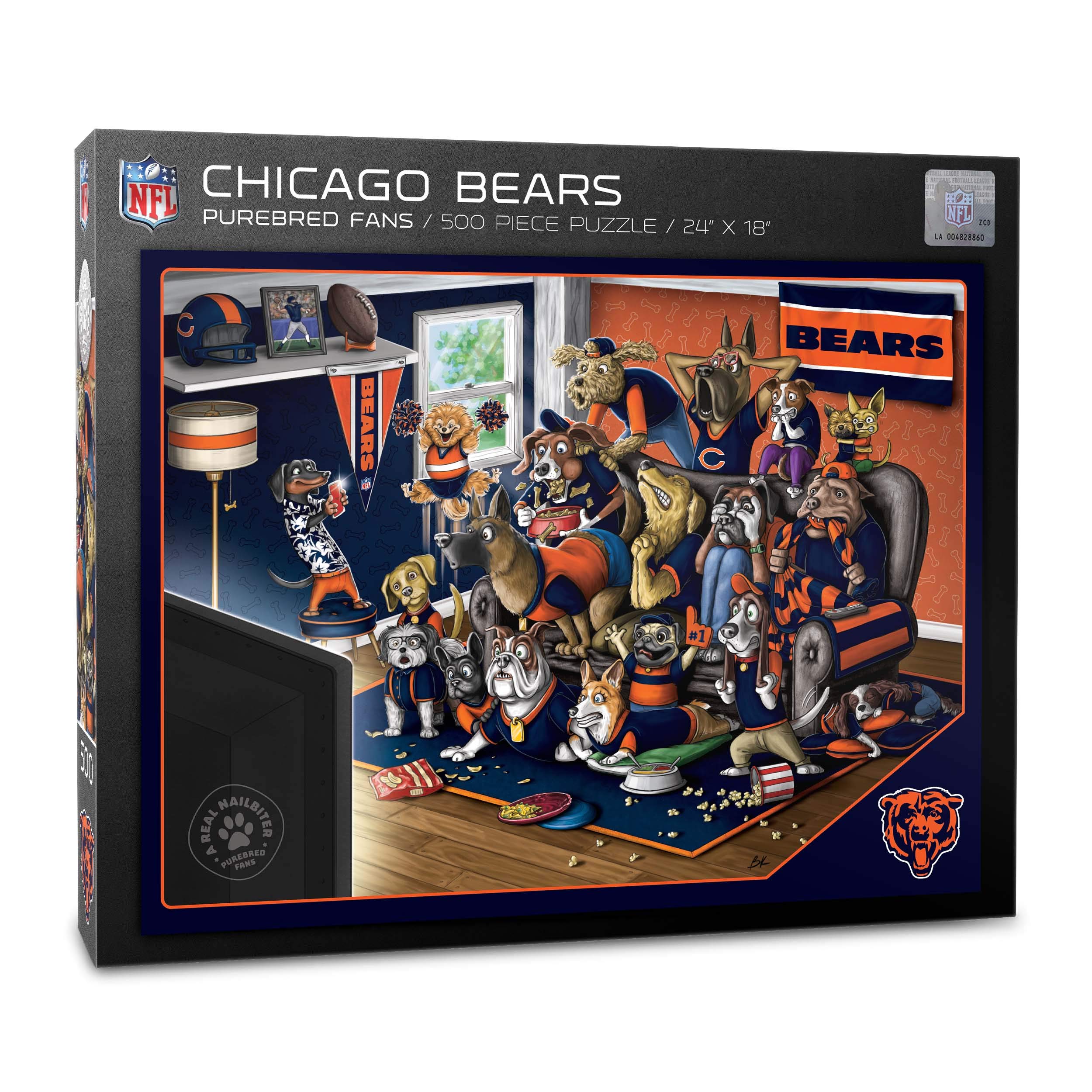 Foto 2 pulgar | Puzzle Youthefan Nfl Chicago Bears Purebred Fans, 500 Unidades - Venta Internacional.