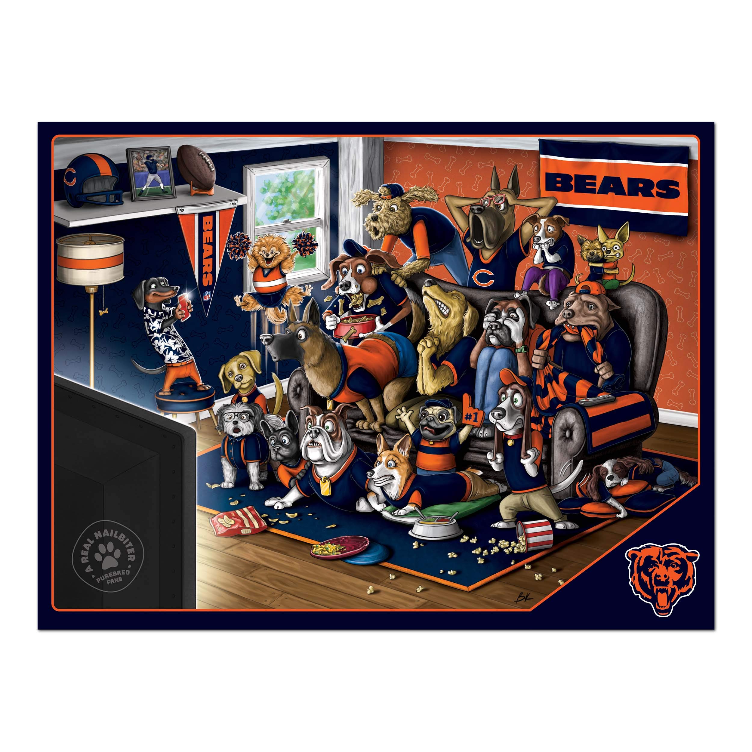 Foto 4 pulgar | Puzzle Youthefan Nfl Chicago Bears Purebred Fans, 500 Unidades - Venta Internacional.