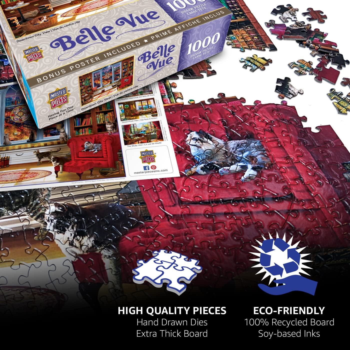 Foto 6 | Suéteres Navideños De 1000 Piezas De Jigsaw Puzzle Masterpieces - Venta Internacional.