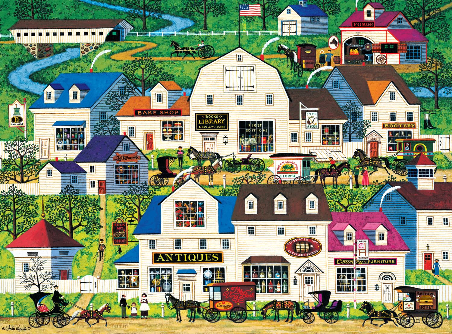 Rompecabezas Buffalo Games Charles Wysocki 1000 Piezas - Venta Internacional.