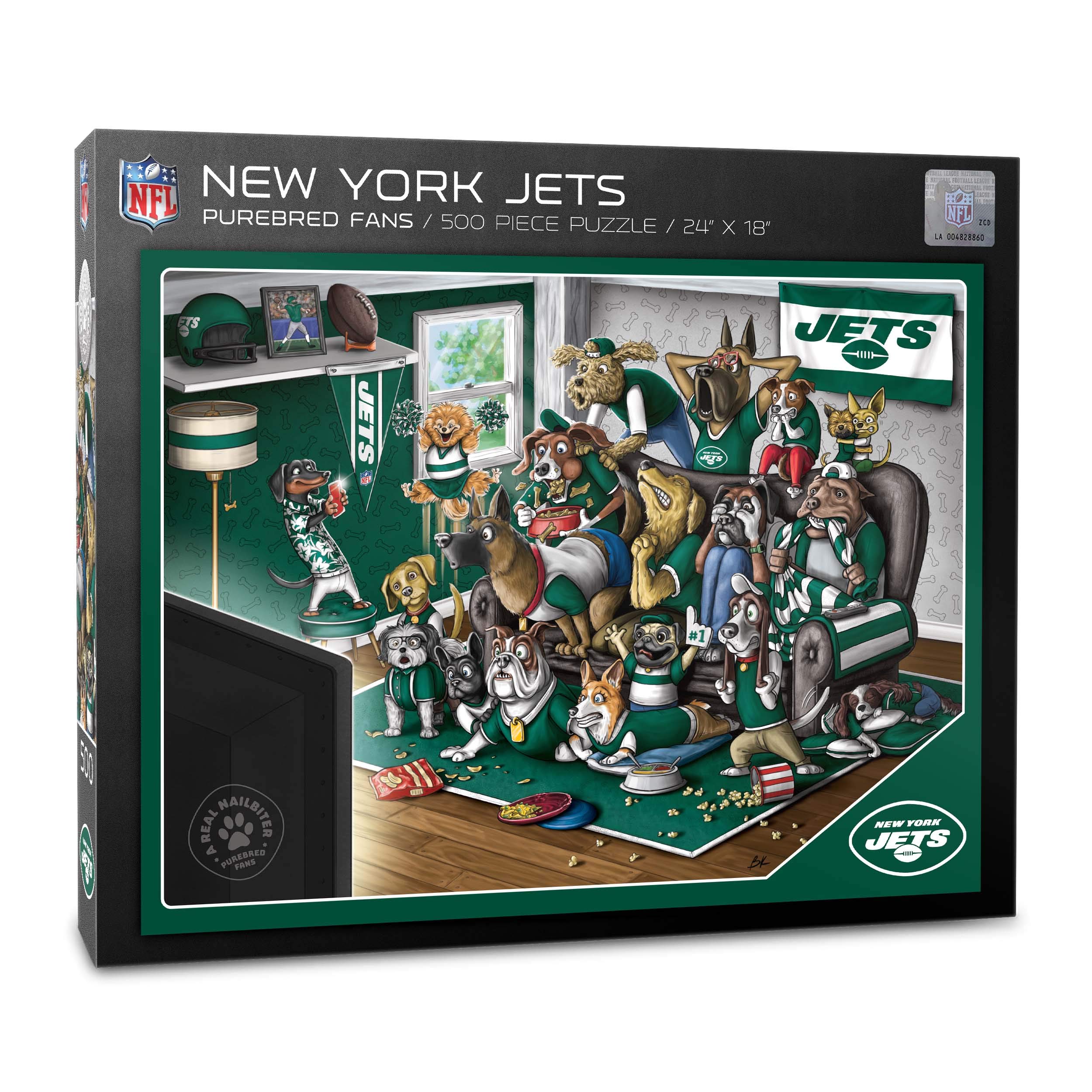 Foto 2 pulgar | Puzzle Youthefan Nfl New York Jets Purebred Fans, 500 Unidades - Venta Internacional.