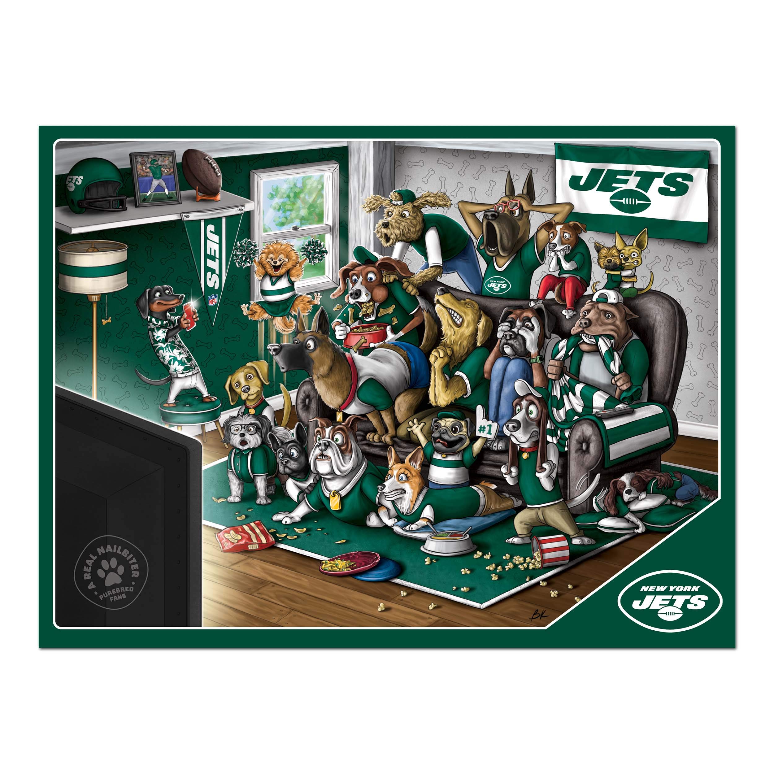 Foto 4 pulgar | Puzzle Youthefan Nfl New York Jets Purebred Fans, 500 Unidades - Venta Internacional.