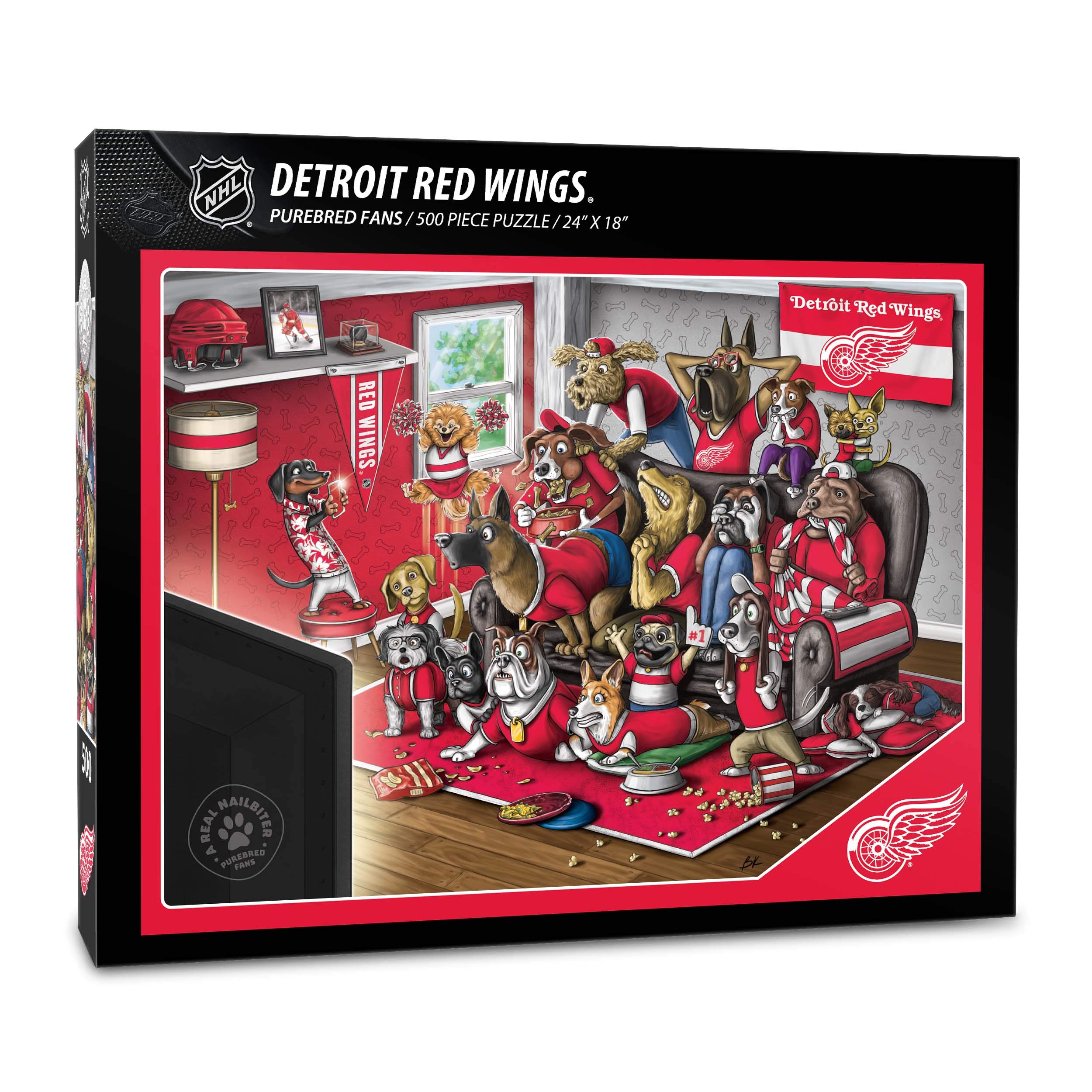 Foto 2 pulgar | Puzzle Youthefan Nhl Detroit Red Wings Purebred Fans, 500 Unidades - Venta Internacional.