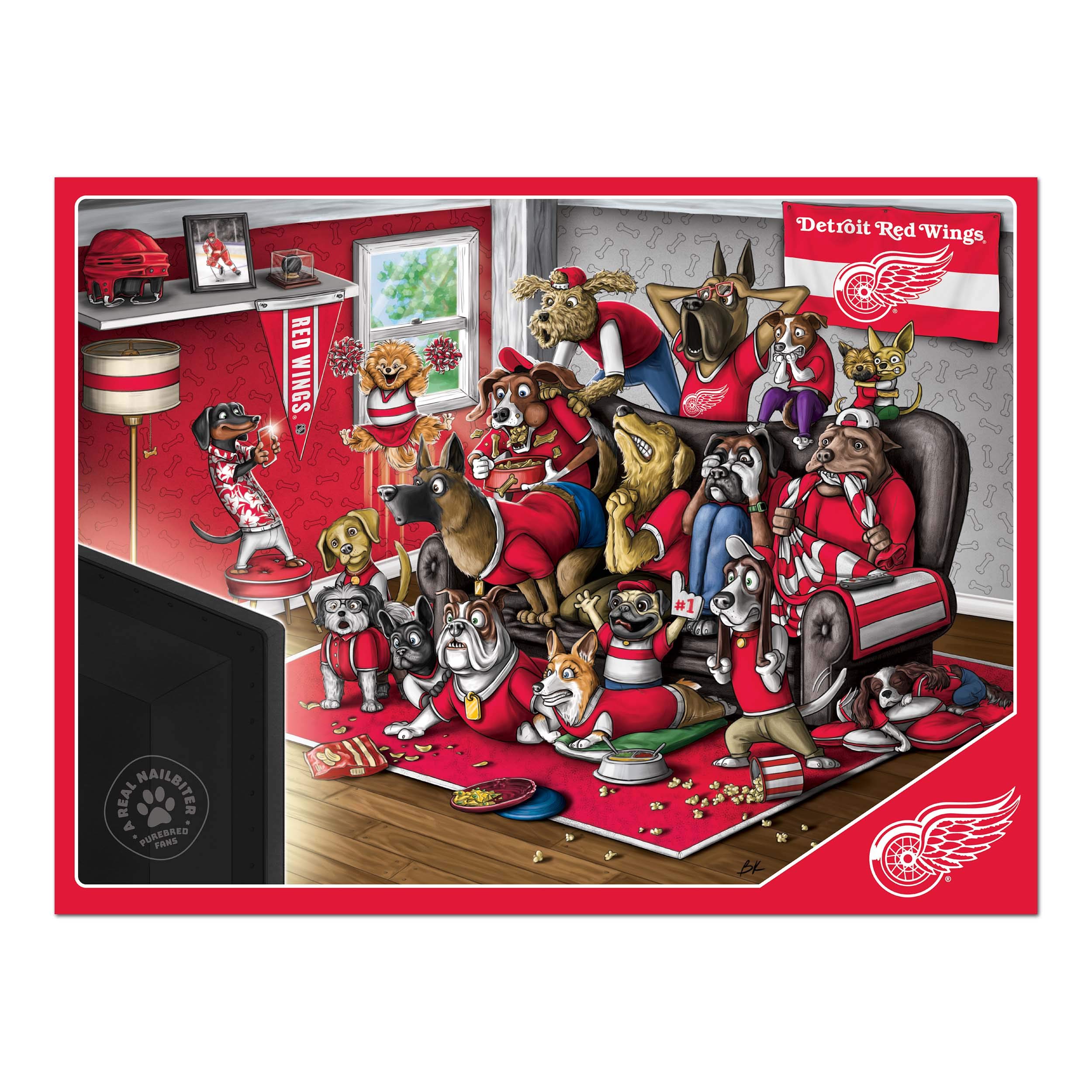 Foto 4 pulgar | Puzzle Youthefan Nhl Detroit Red Wings Purebred Fans, 500 Unidades - Venta Internacional.