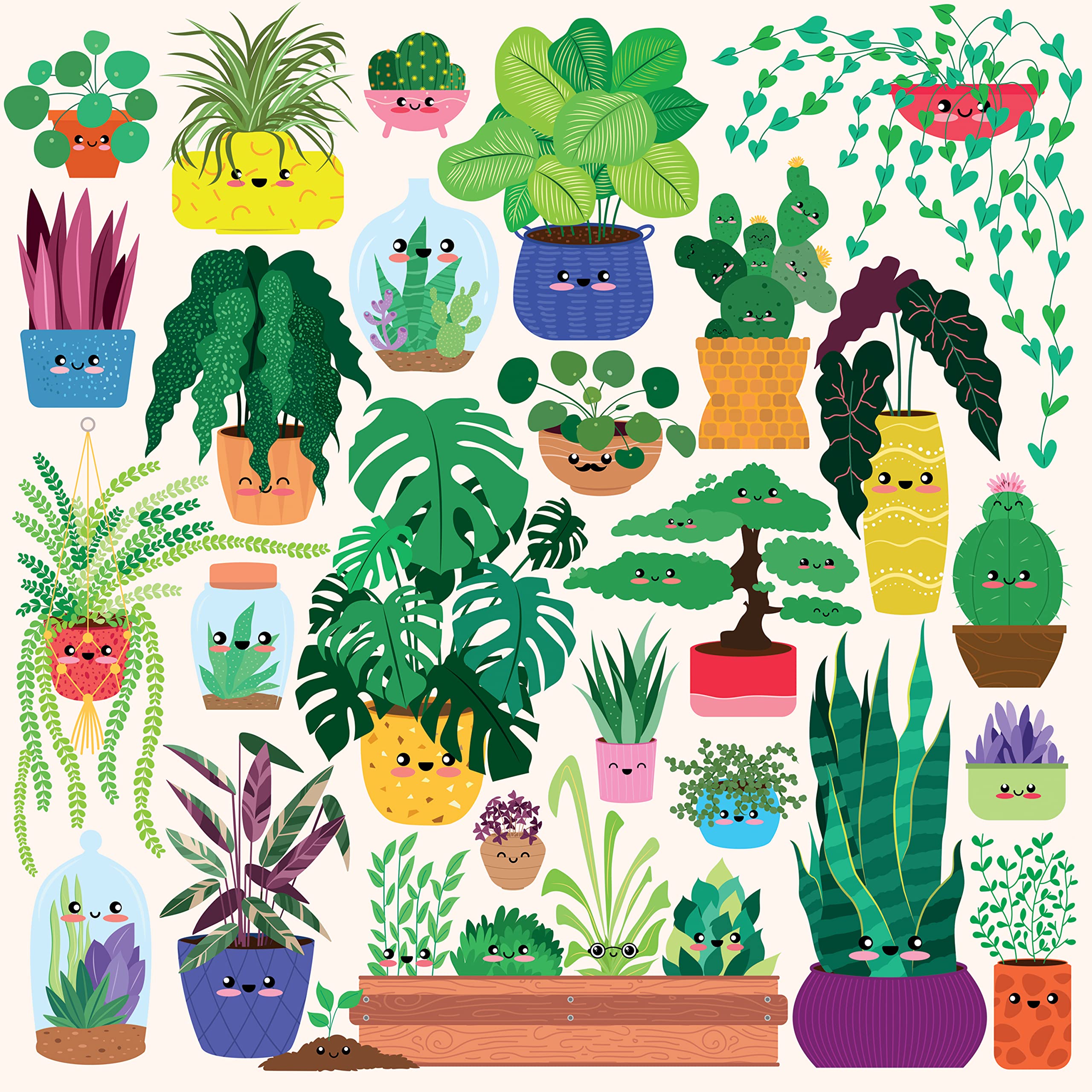 Foto 3 pulgar | Puzzle Mudpuppy Happy Plants, 500 Piezas, Para Niños Mayores De 8 Años - Venta Internacional.