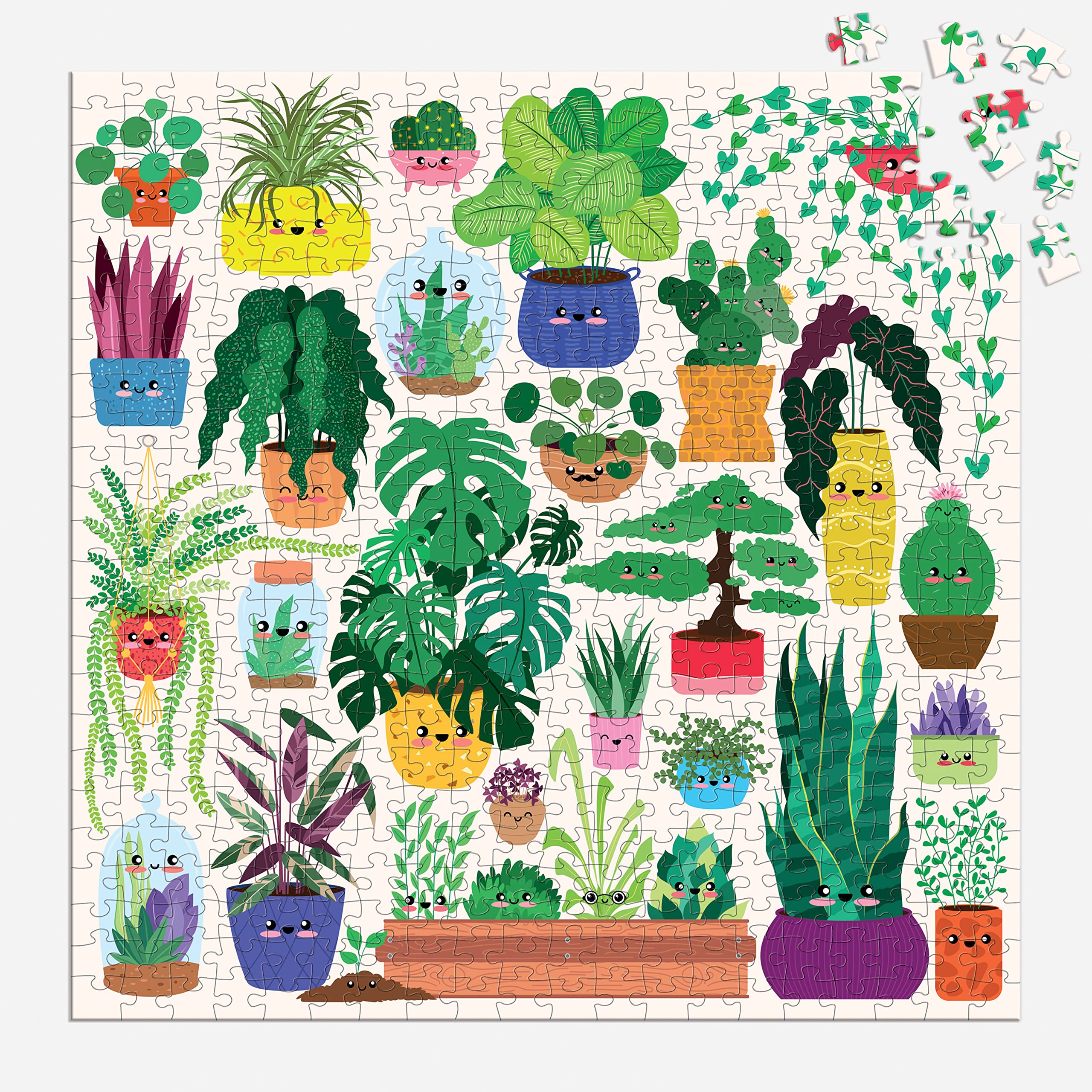 Foto 4 | Puzzle Mudpuppy Happy Plants, 500 Piezas, Para Niños Mayores De 8 Años - Venta Internacional.