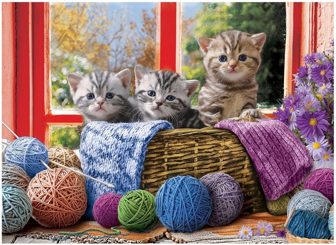 Foto 2 pulgar | Rompecabezas Eurographics Knittin' Kittens 500 Piezas - Venta Internacional.