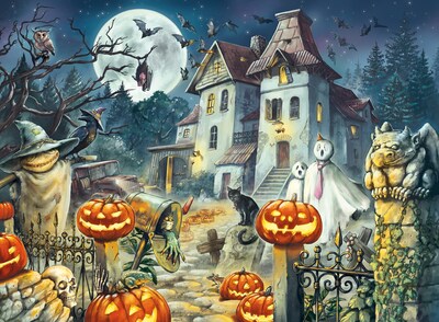 Foto 3 | Rompecabezas Ravensburger Halloween House 300 Piezas Para Niños - Venta Internacional.