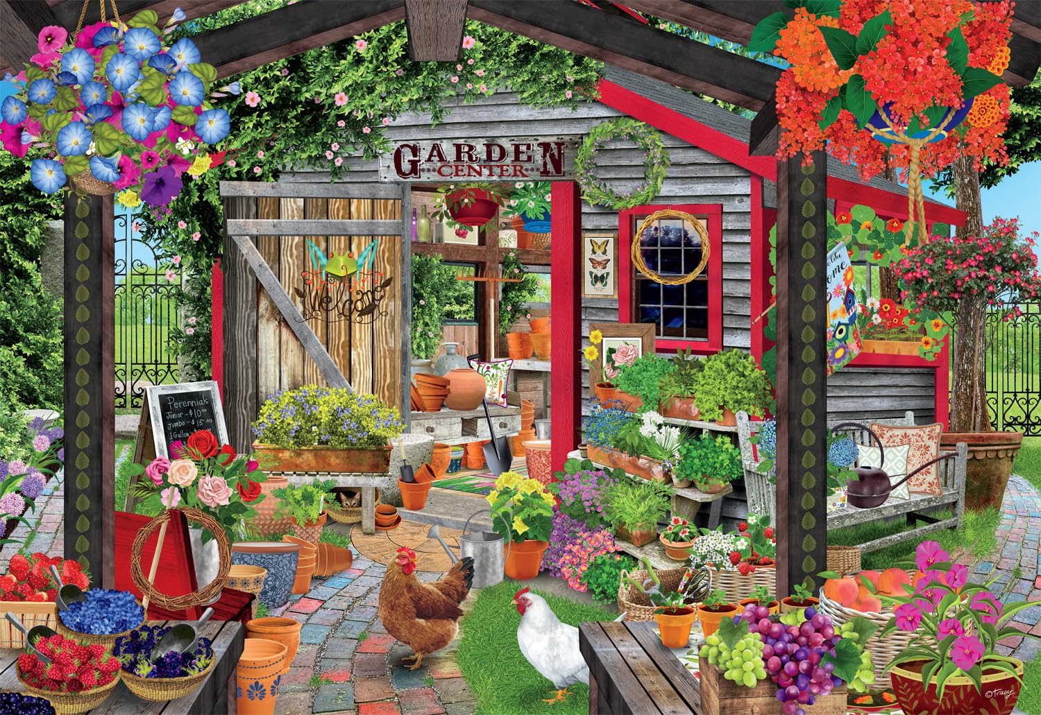 Rompecabezas Ceaco Tracy Flickinger The Garden Center, 2000 Piezas - Venta Internacional.