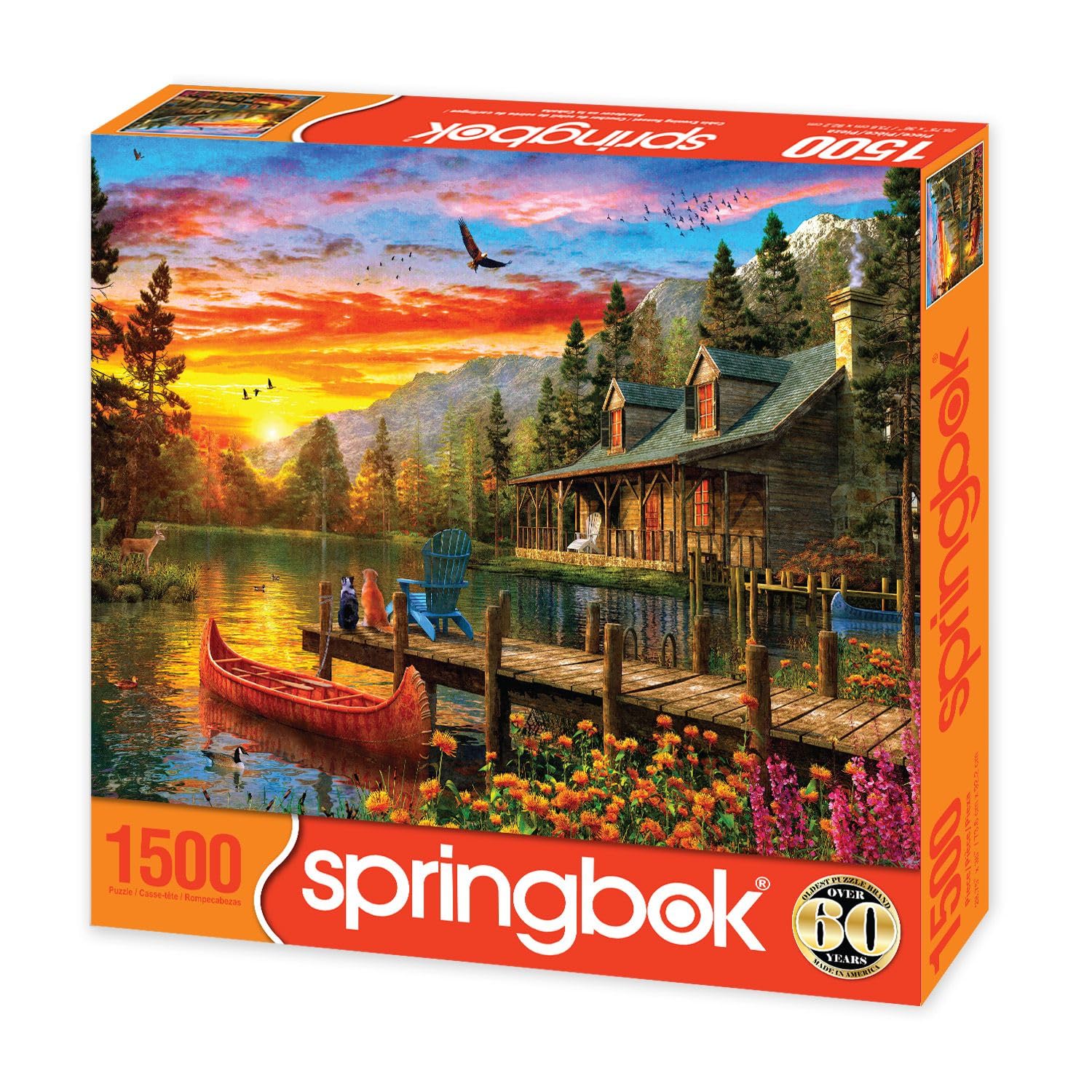 Foto 3 pulgar | Rompecabezas Springbok Cabin Evening Sunset 1500 Piezas - Venta Internacional.