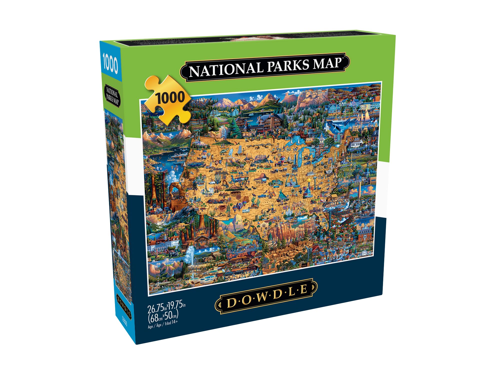 Foto 4 pulgar | Rompecabezas Buffalo Games Dowdle National Parks Map 1000 Unidades - Venta Internacional.