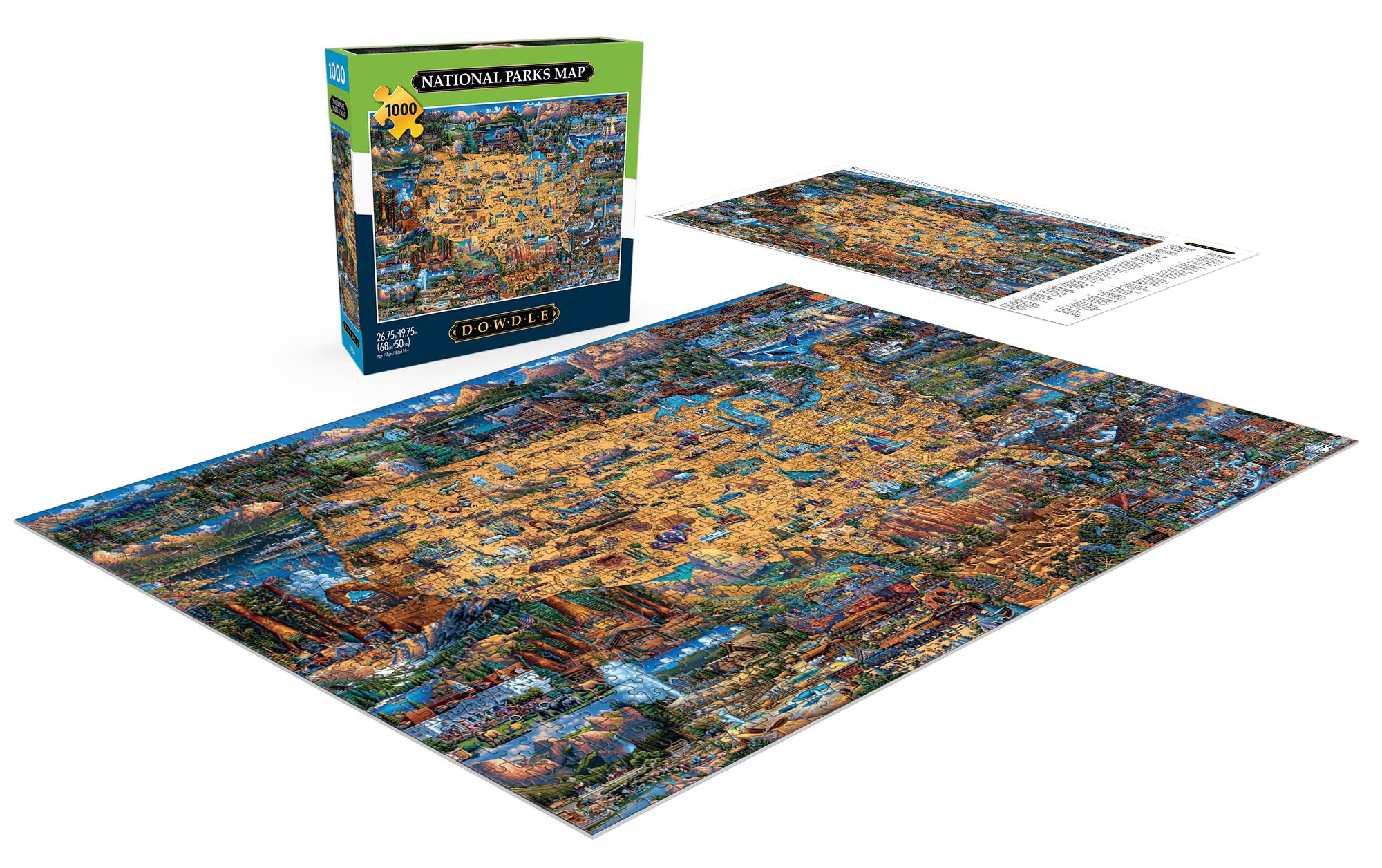 Foto 4 | Rompecabezas Buffalo Games Dowdle National Parks Map 1000 Unidades - Venta Internacional.