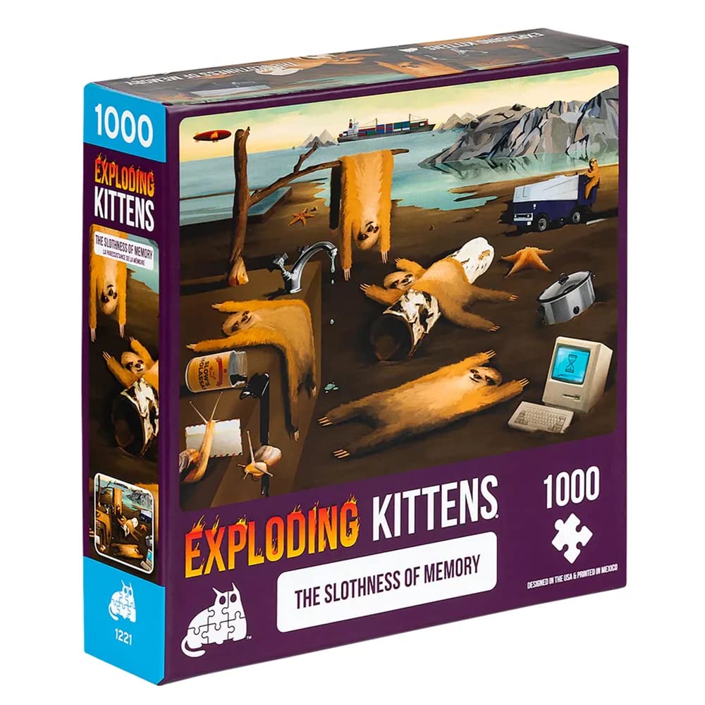 Puzle Exploding Kittens Slothness Of Memory 1000 Piezas - Venta Internacional.