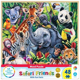 Foto 1 | Rompecabezas Masterpieces Fun Facts Safari Friends, 48 Piezas - Venta Internacional.