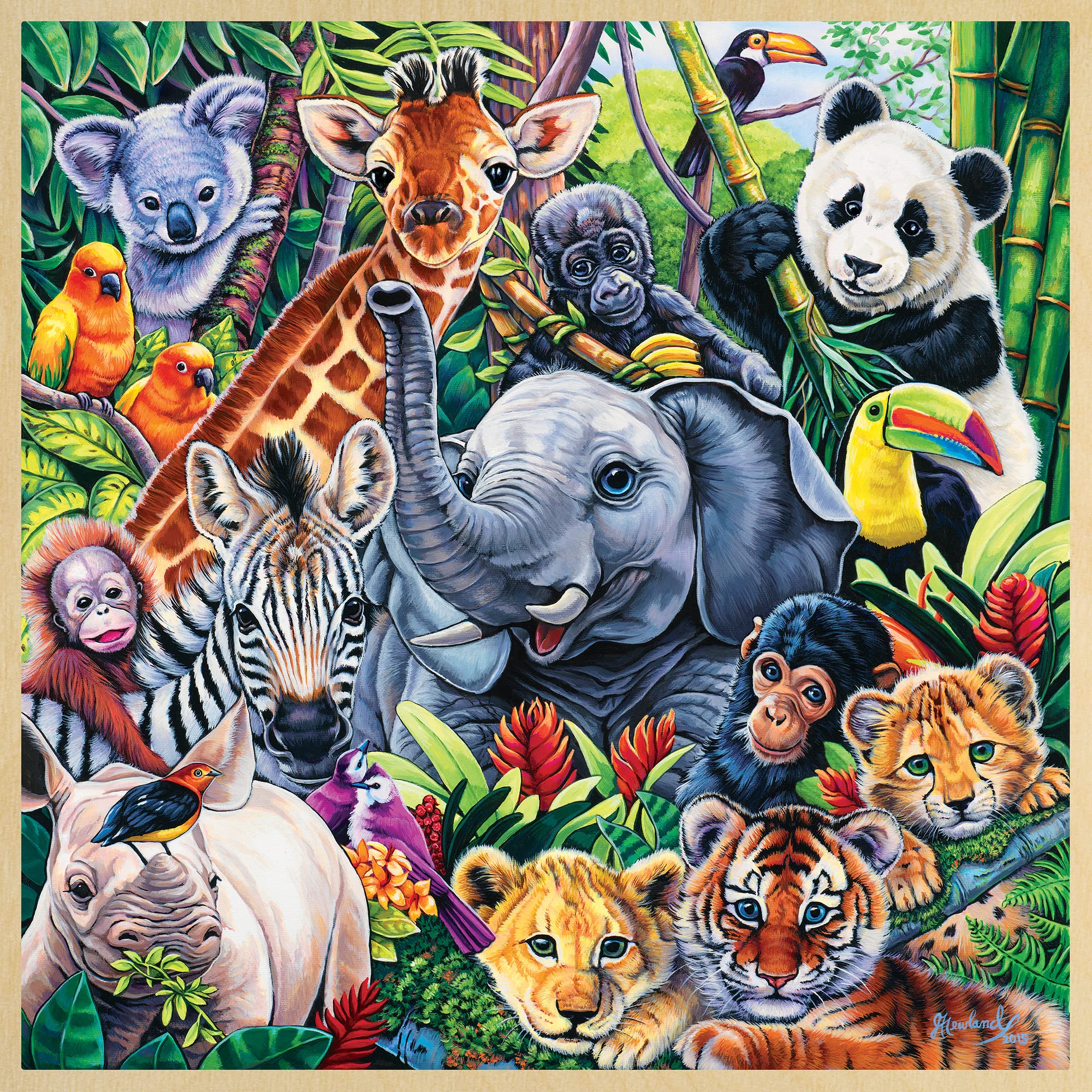 Foto 3 pulgar | Rompecabezas Masterpieces Fun Facts Safari Friends, 48 Piezas - Venta Internacional.