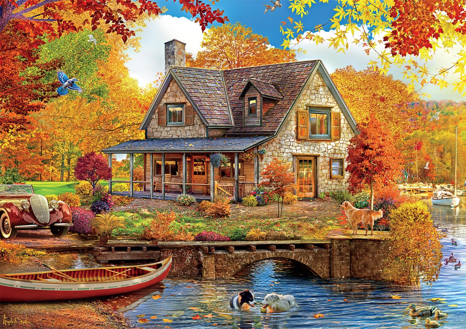 Foto 1 | Rompecabezas Buffalo Games Angelo Bonito Autumn Lake, 500 Piezas - Venta Internacional.
