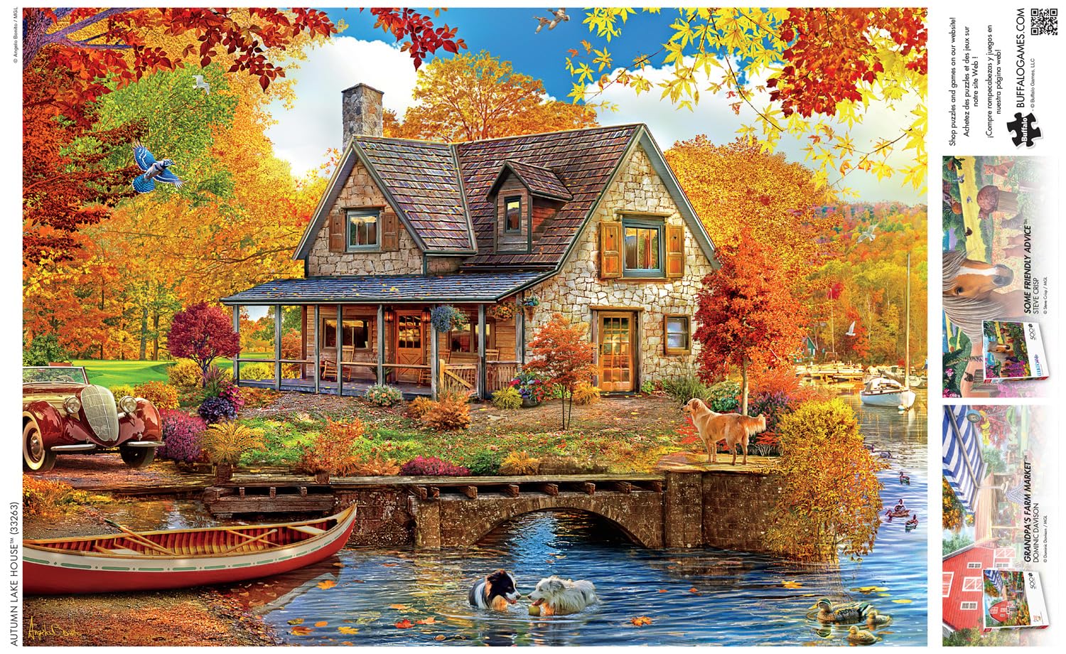 Foto 5 | Rompecabezas Buffalo Games Angelo Bonito Autumn Lake, 500 Piezas - Venta Internacional.