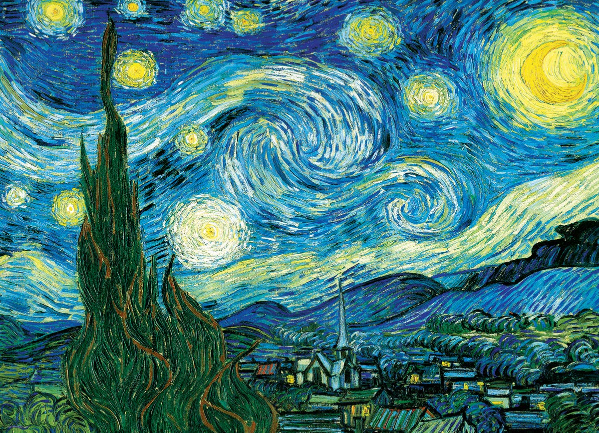 Foto 3 pulgar | Puzzle Eurographics Starry Night De Vincent Van Gogh, 100 Piezas - Venta Internacional.