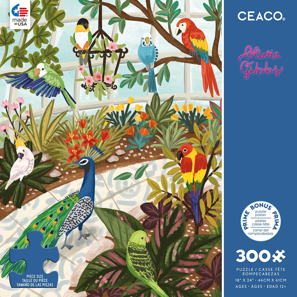 Foto 2 | Rompecabezas Ceaco Olivia Gibbs Joyful Aviary De 300 Piezas - Venta Internacional.