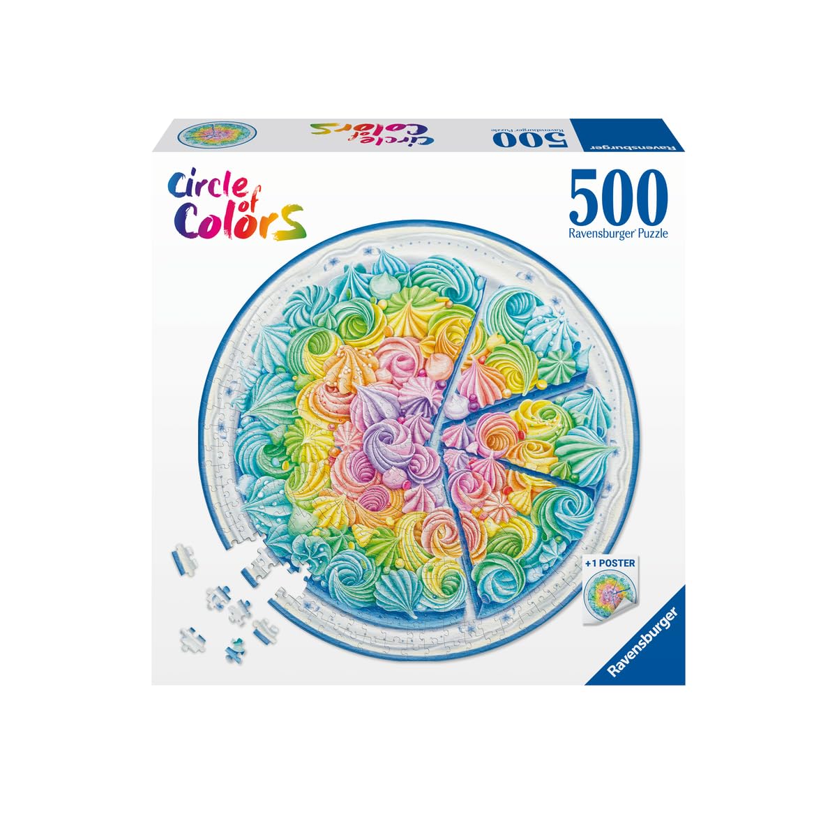 Foto 3 pulgar | Rompecabezas Ravensburger Circle Of Colors Rainbow Cake, 500 Unidades - Venta Internacional.